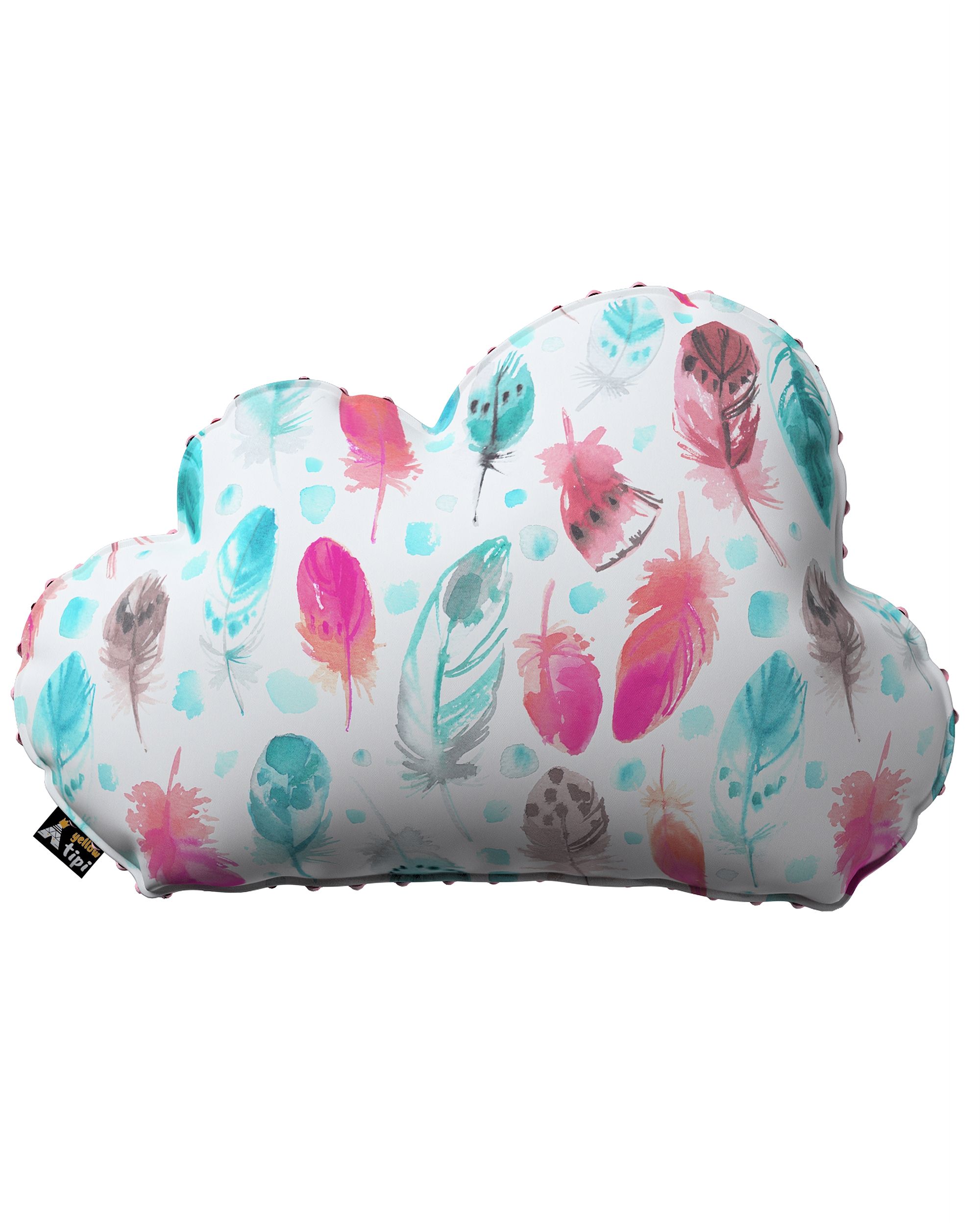 Soft Cloud pillow with minky colour blue fabric patterned