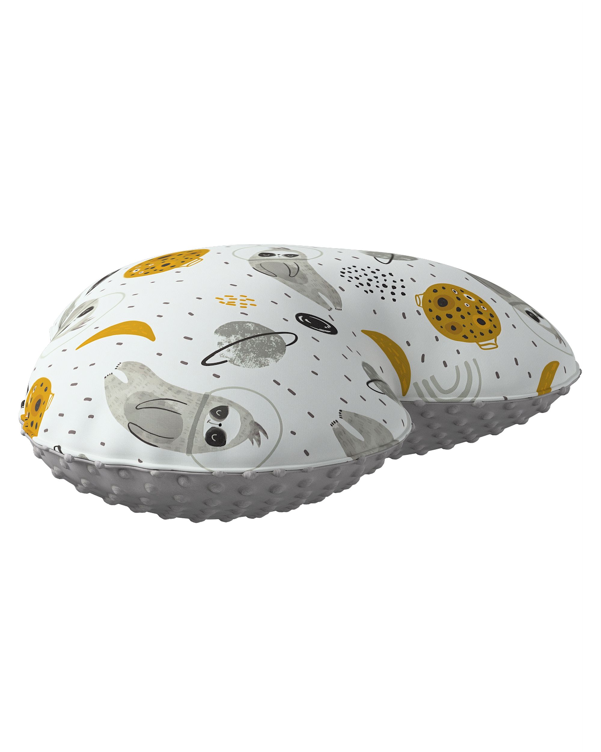 Heart of Love pillow with minky colour white fabric patterned (hover)