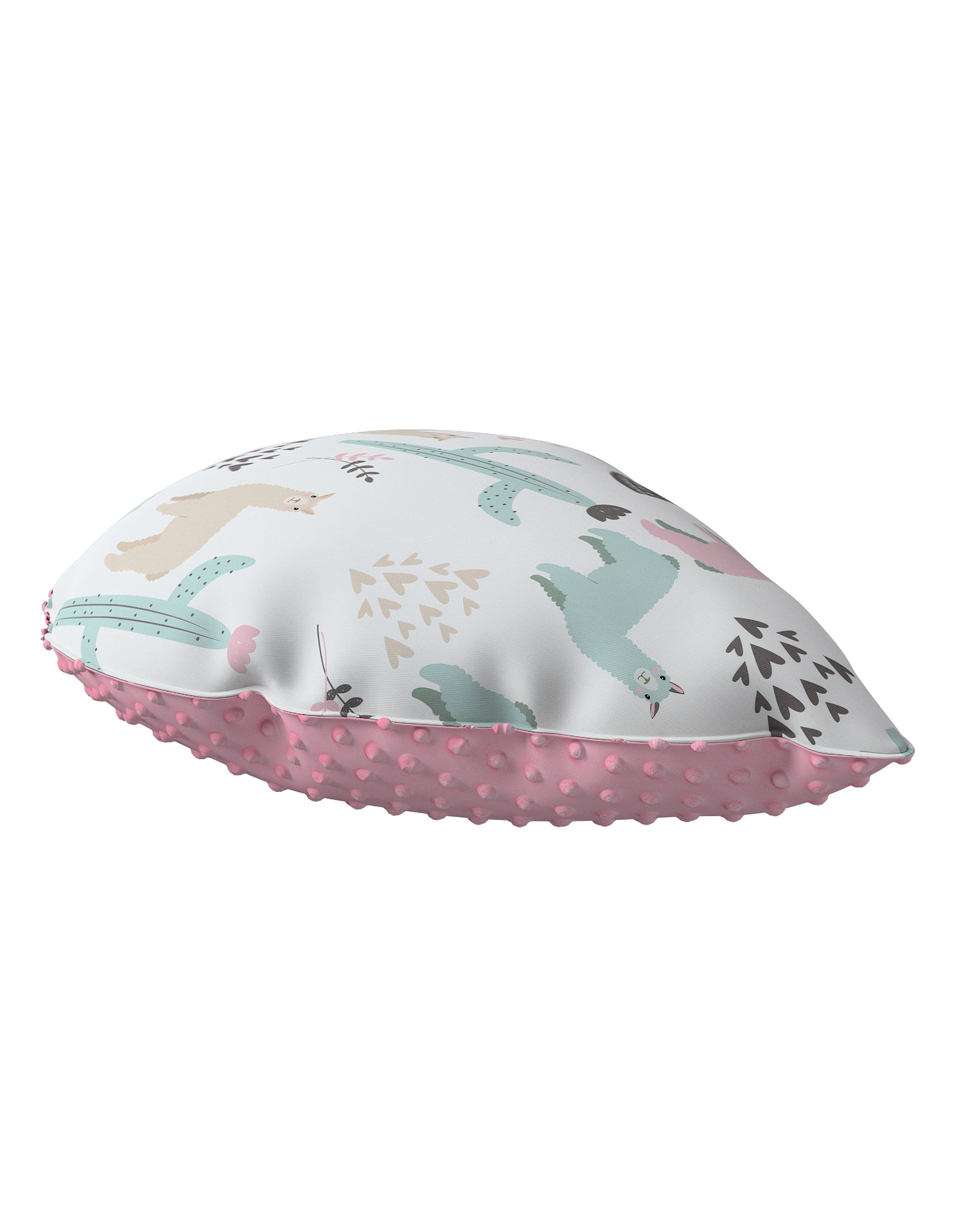 Sweet Drop pillow with minky colour green fabric patterned (hover)