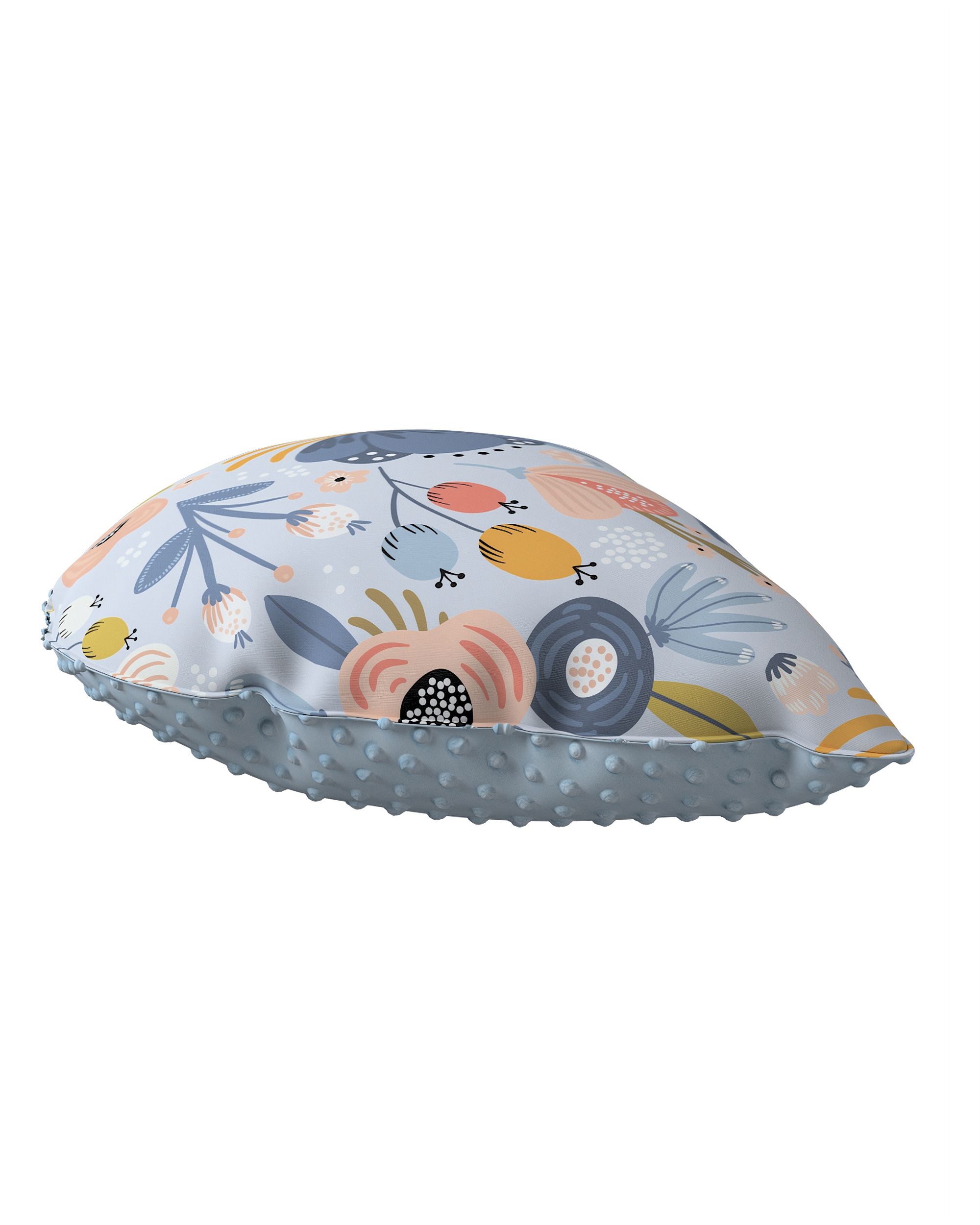 Sweet Drop pillow with minky colour blue fabric patterned (hover)
