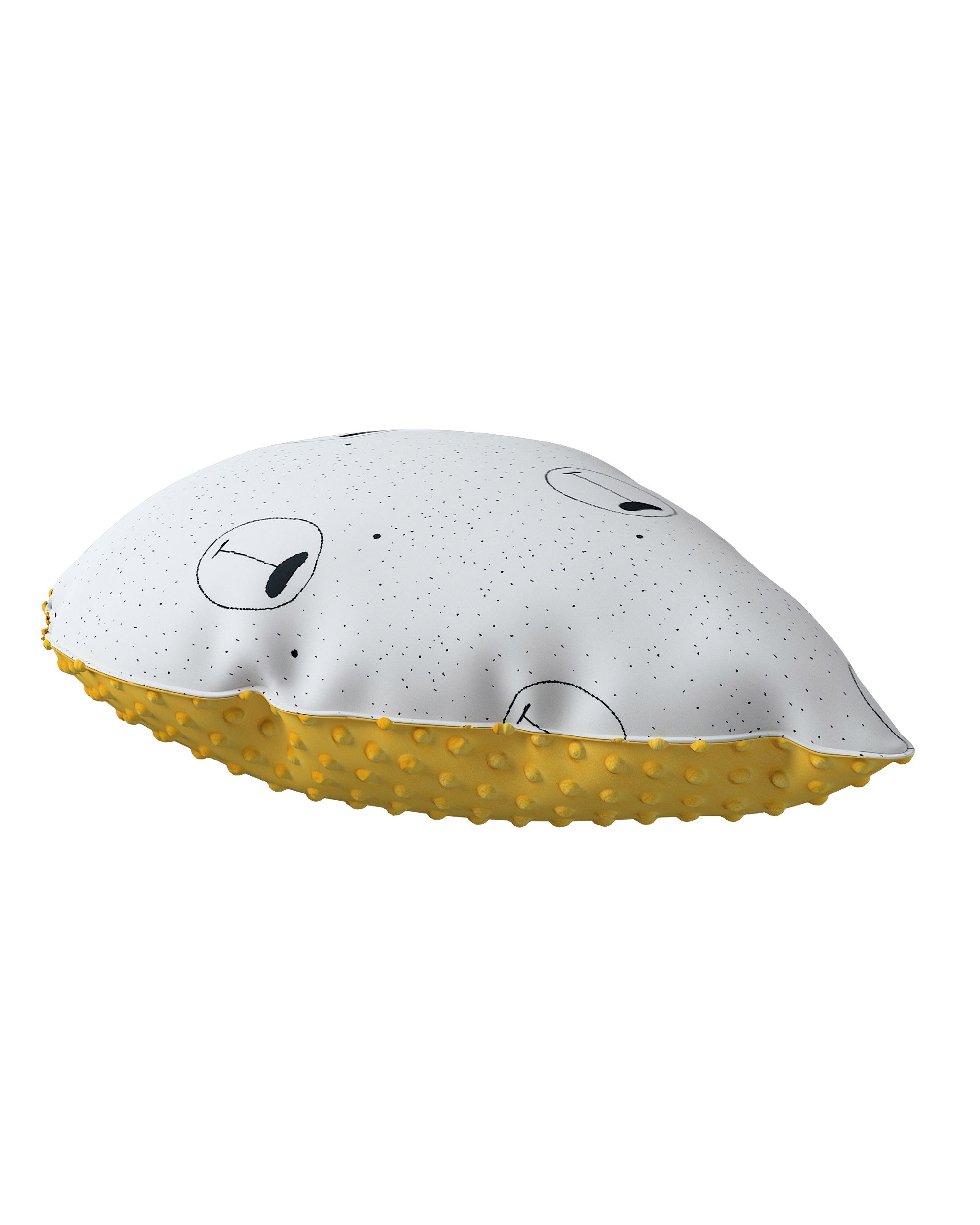 Sweet Drop pillow with minky colour white fabric patterned (hover)