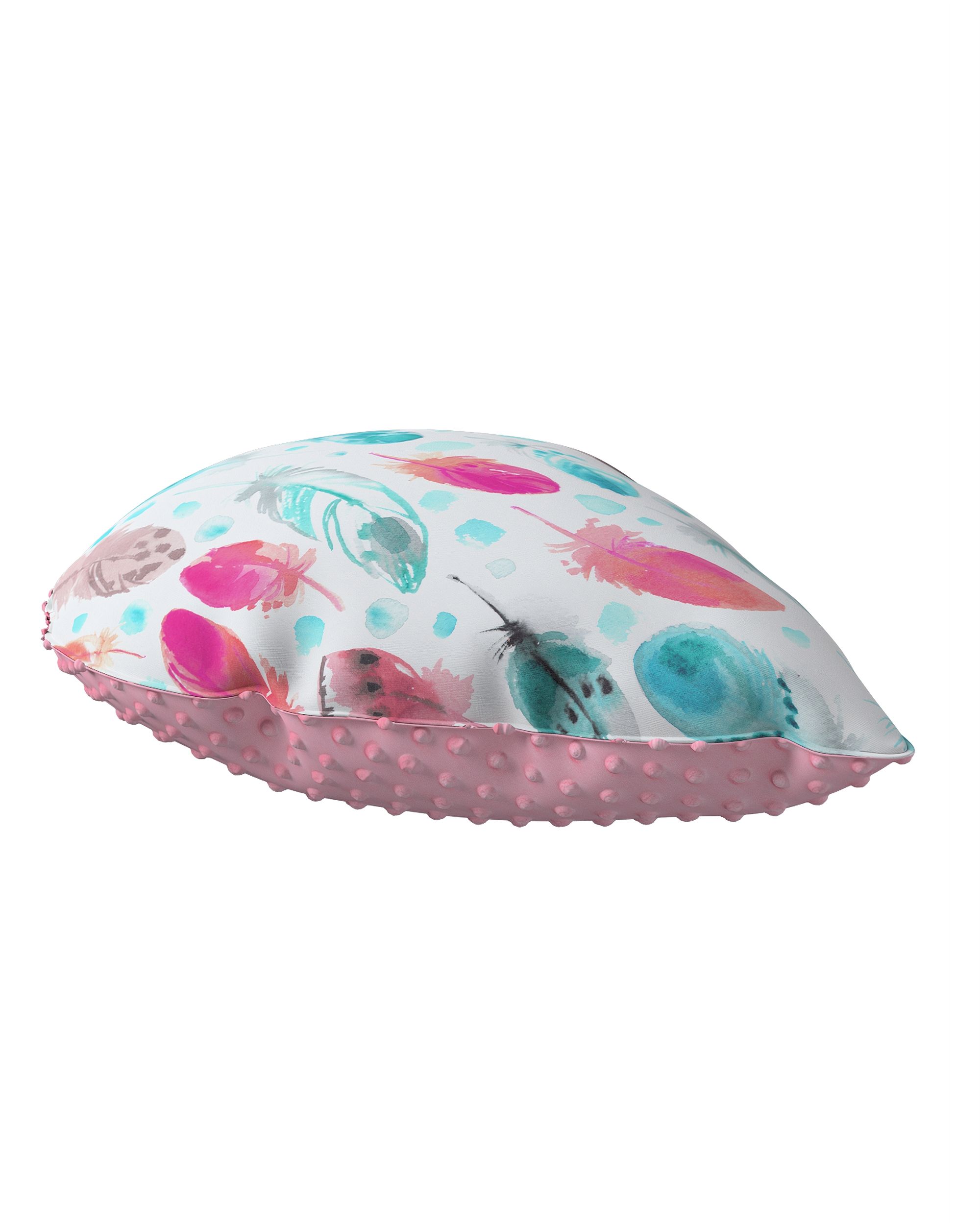 Sweet Drop pillow with minky colour blue fabric patterned (hover)