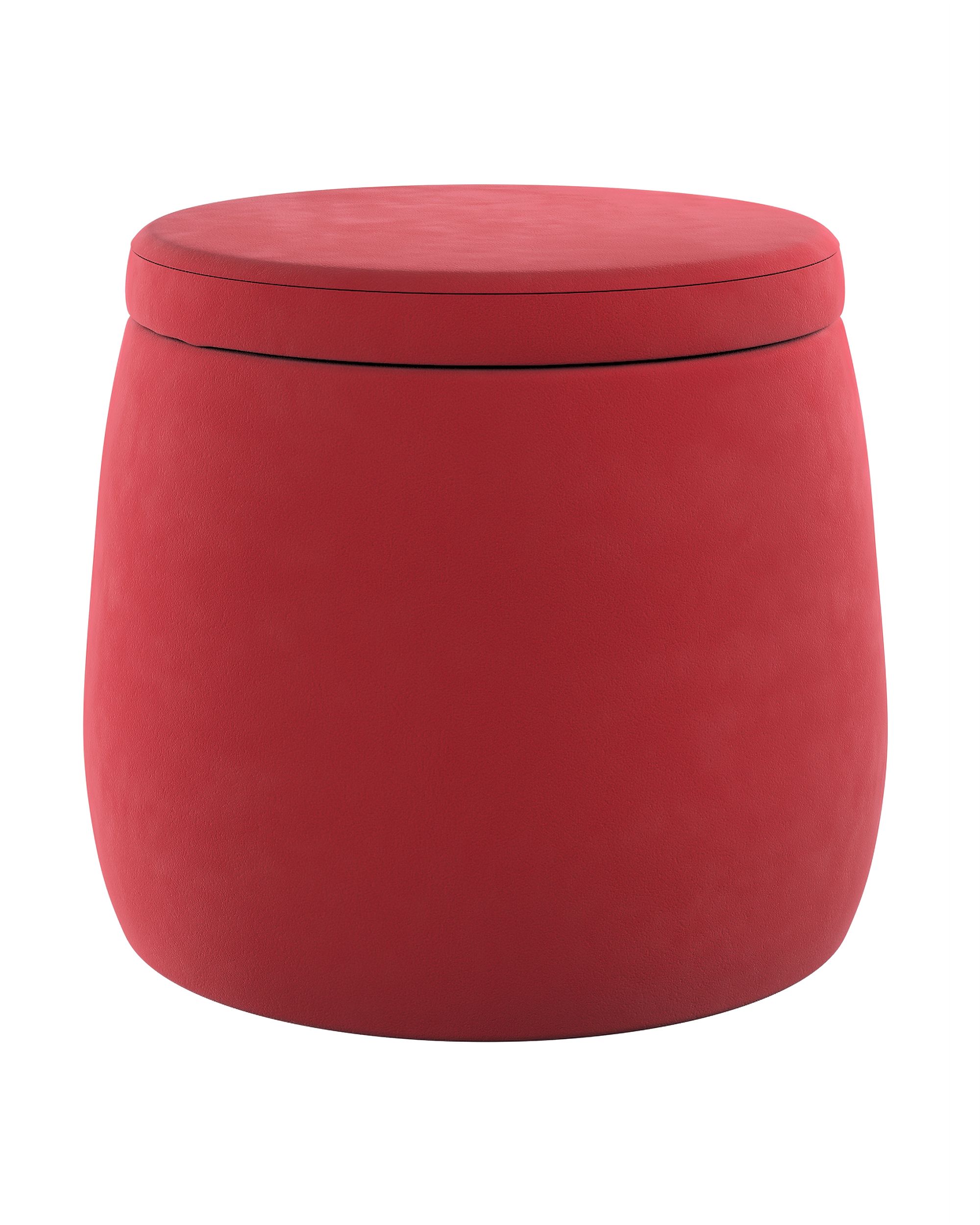 Candy Jar pouf colour red fabric gloss, velvet