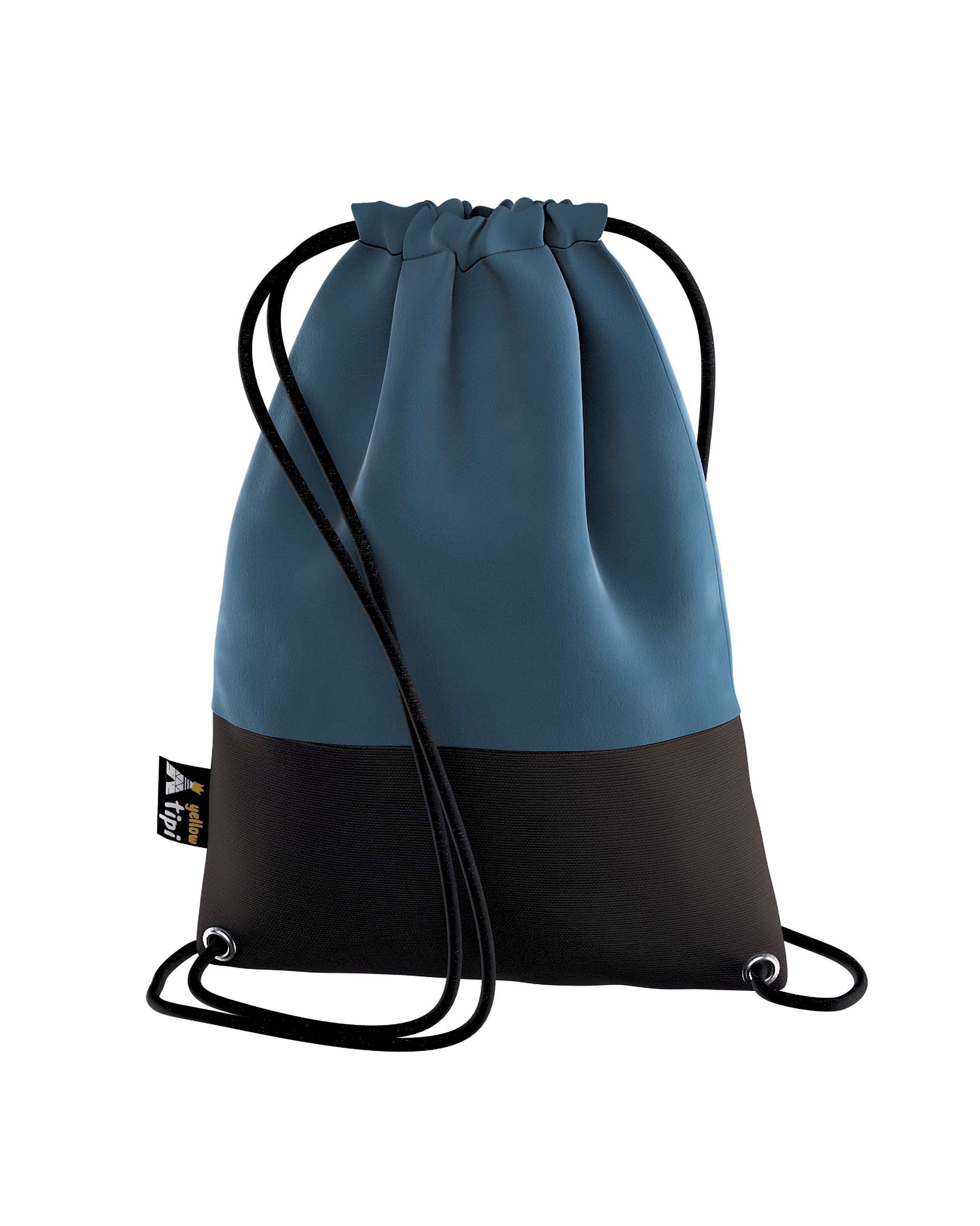 Kiddy Velvet string backpack colour blue fabric gloss, velvet