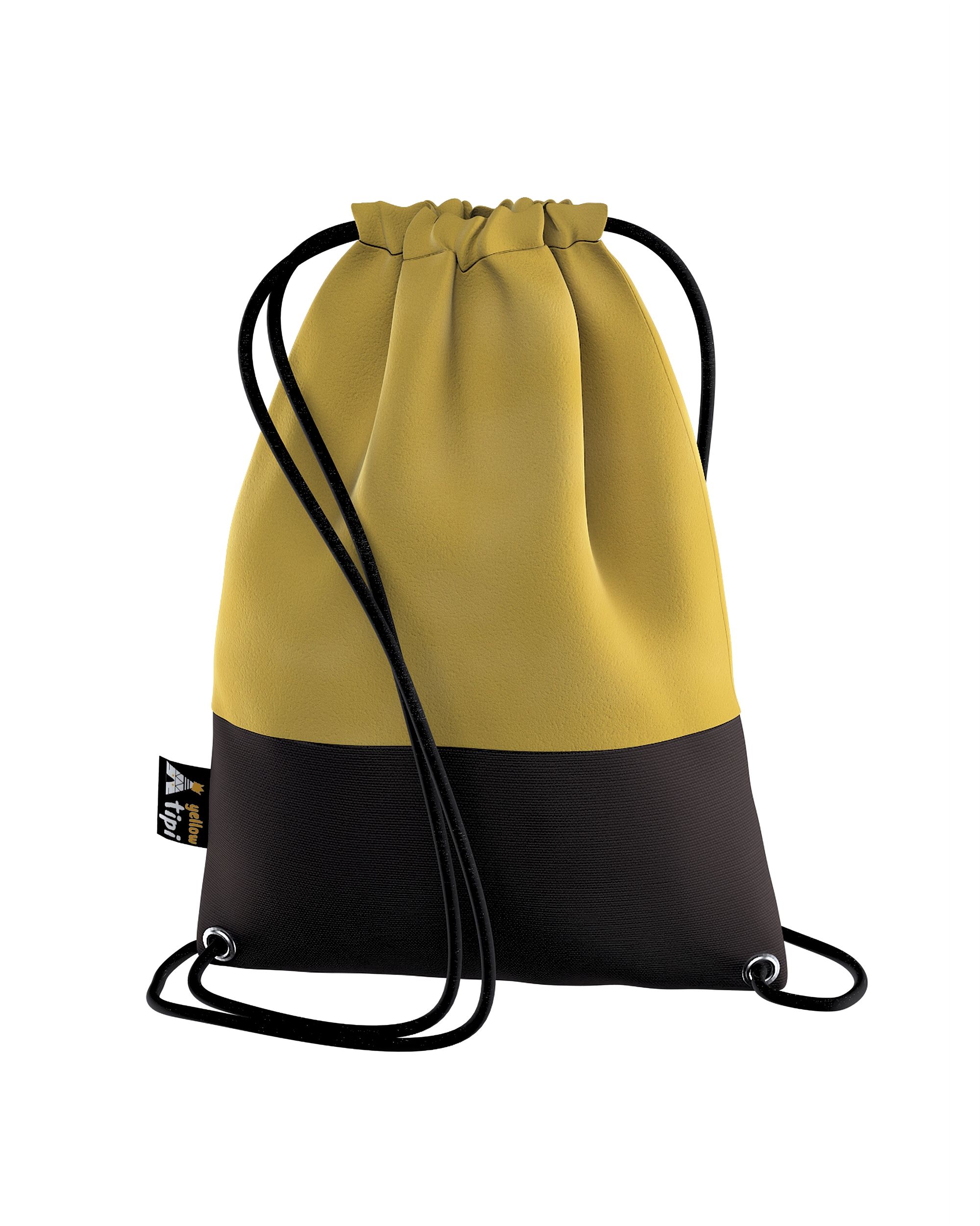 Kiddy Velvet string backpack colour green fabric gloss, velvet