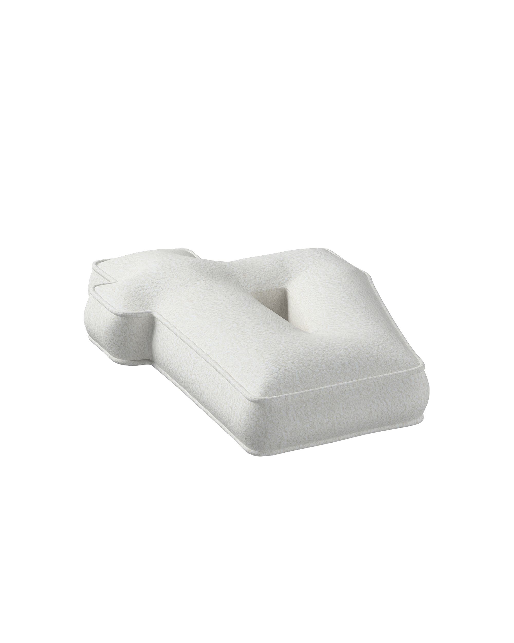 Number pillow 4 colour white fabric structured (hover)
