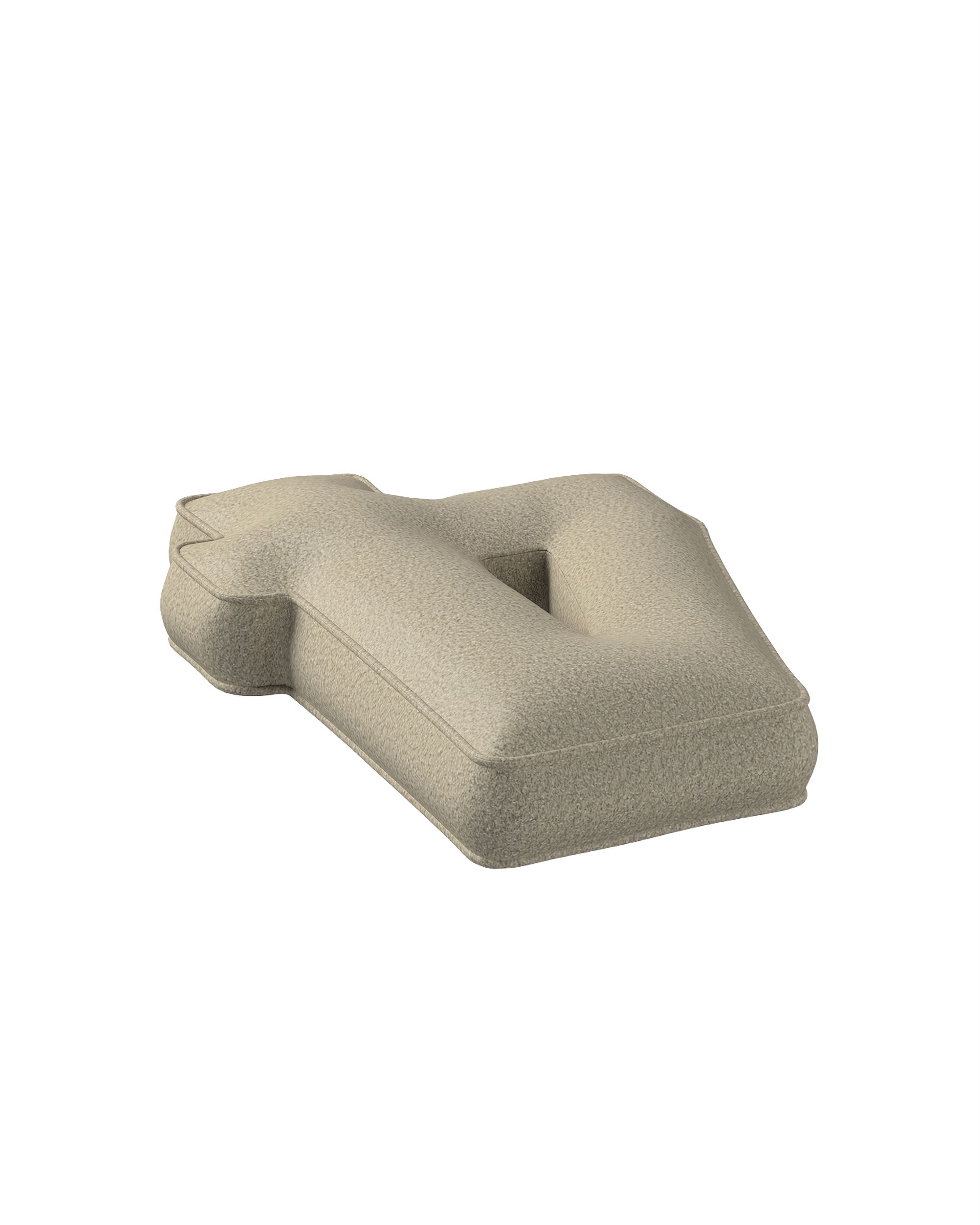 Number pillow 4 colour beige fabric structured (hover)