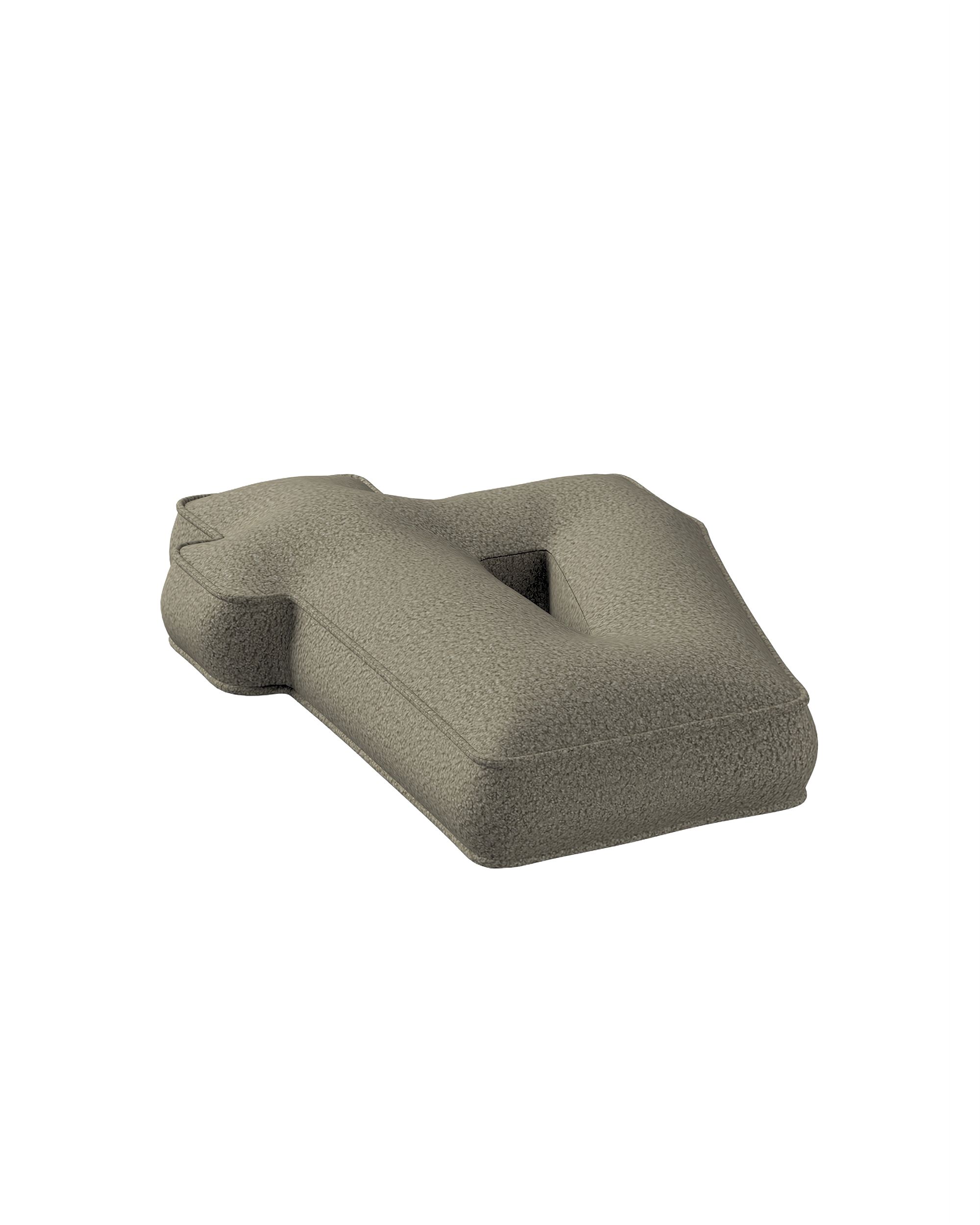 Number pillow 4 colour beige fabric structured (hover)