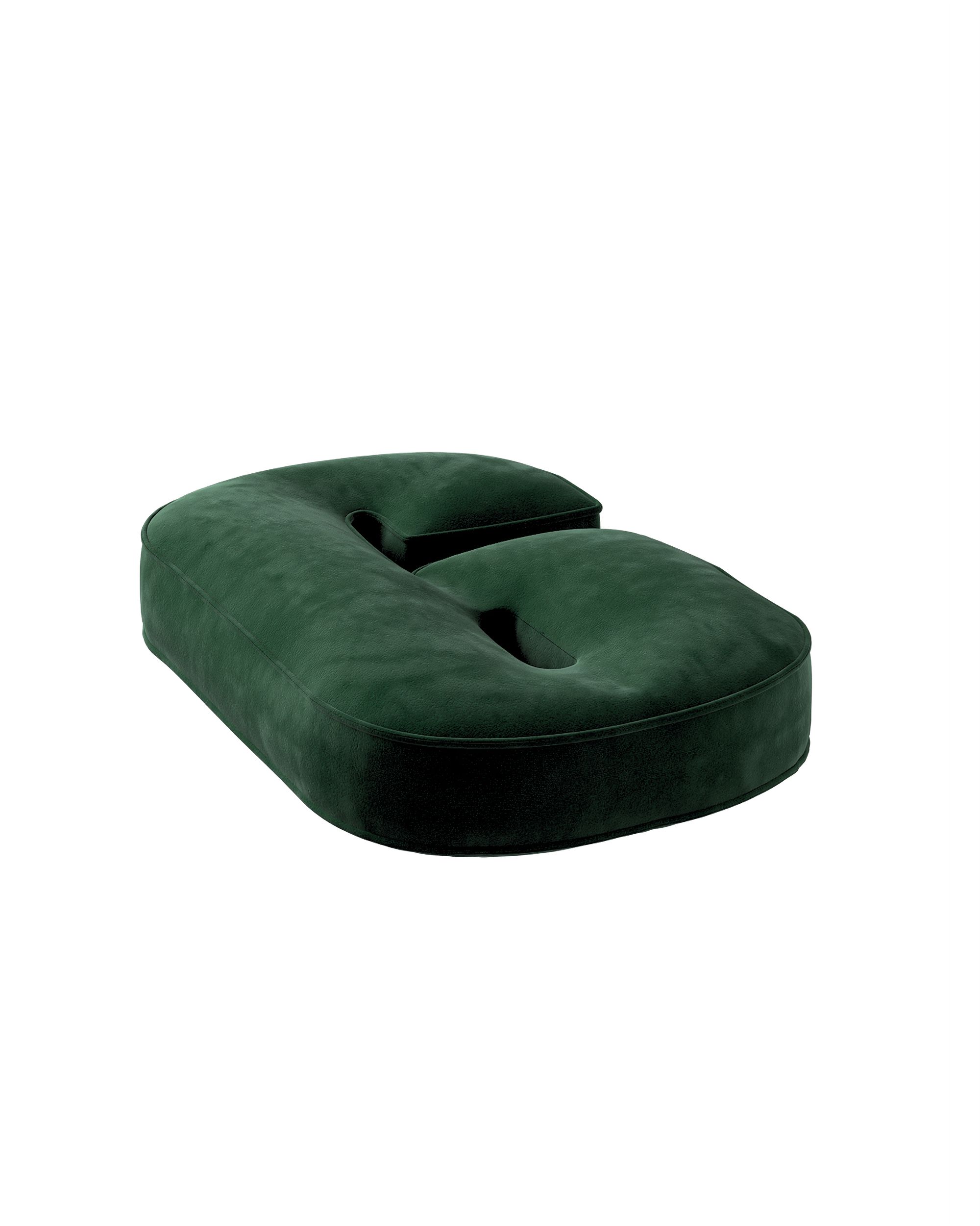 Number pillow 9 colour green fabric gloss, velvet (hover)