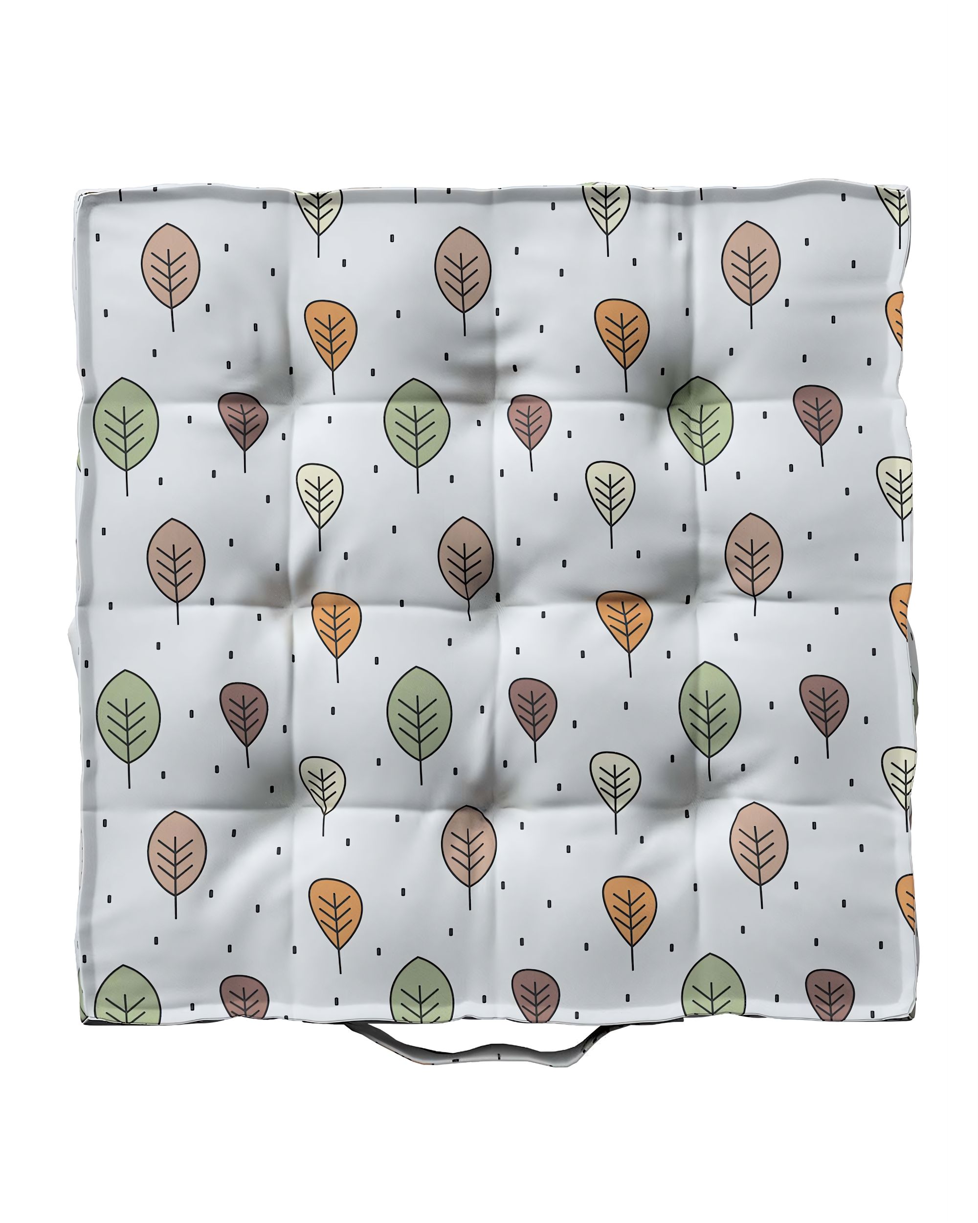 Tomi seat pad colour brown fabric patterned (hover)