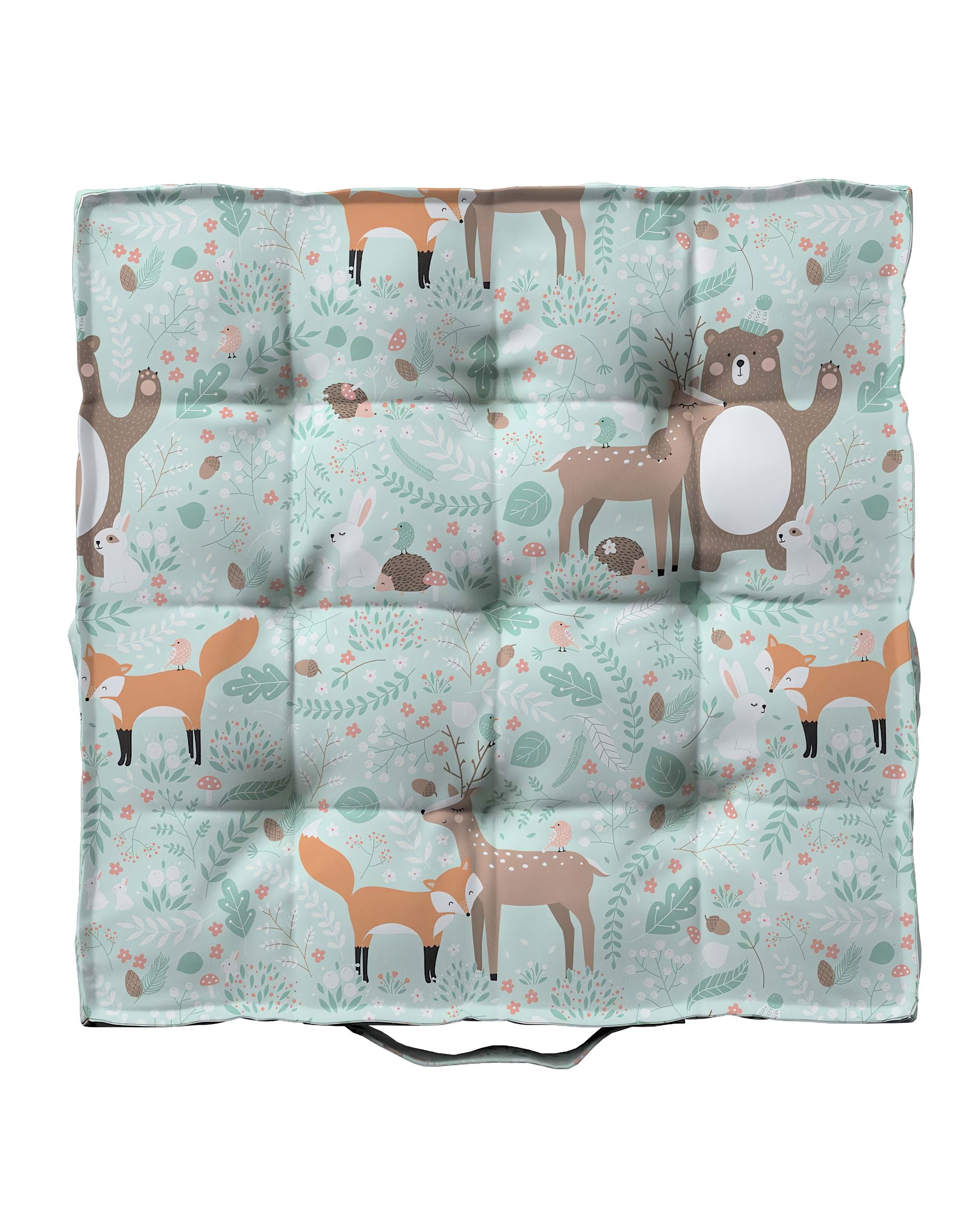Tomi seat pad colour green fabric patterned (hover)
