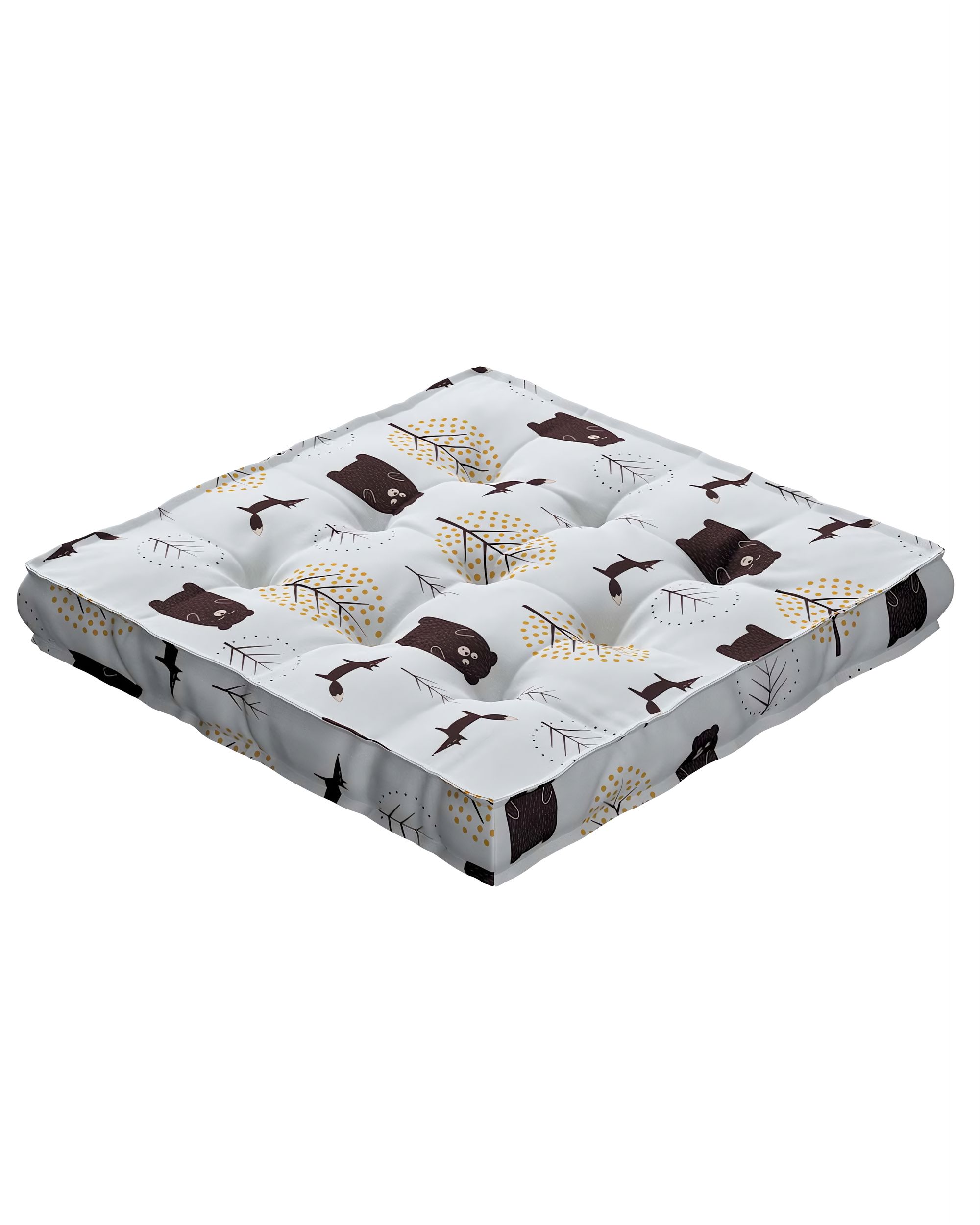 Tomi seat pad colour brown fabric patterned