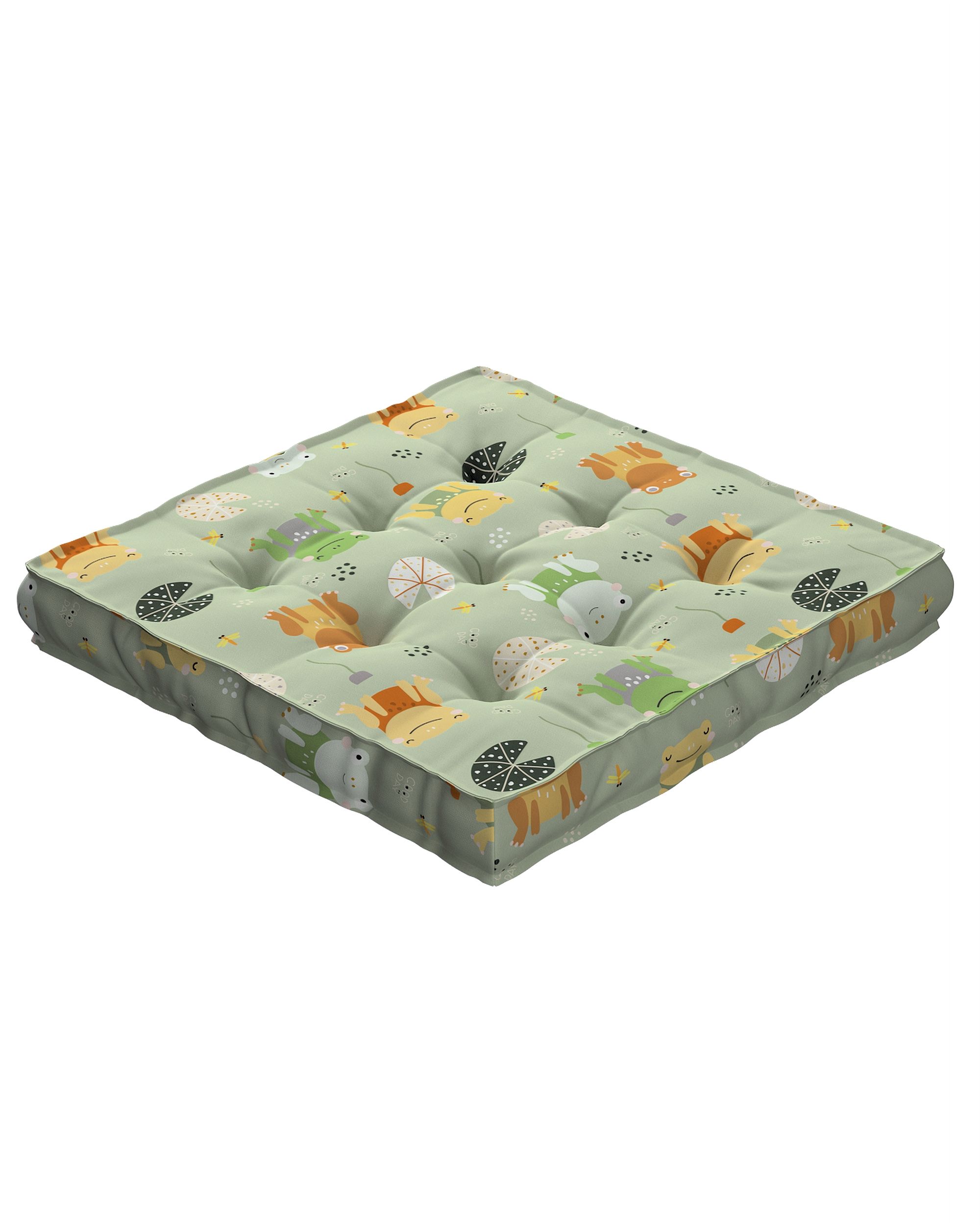 Tomi seat pad colour green fabric patterned (hover)