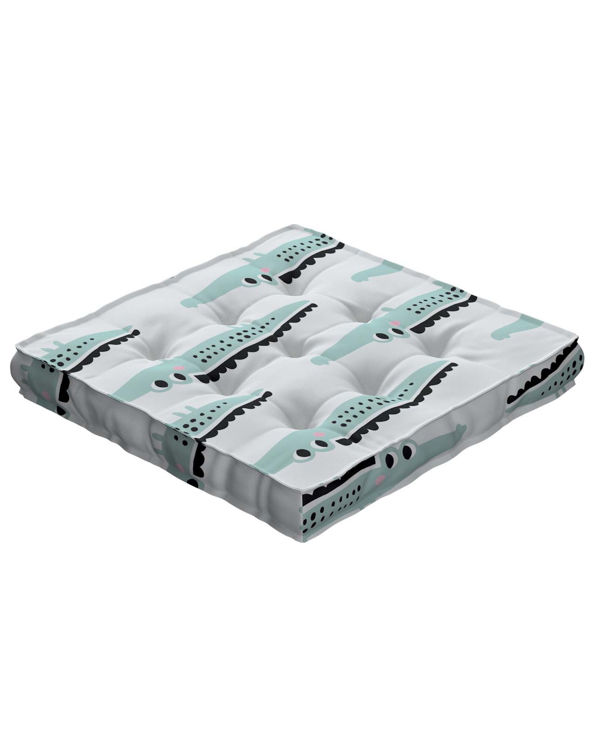 Tomi seat pad colour green fabric patterned