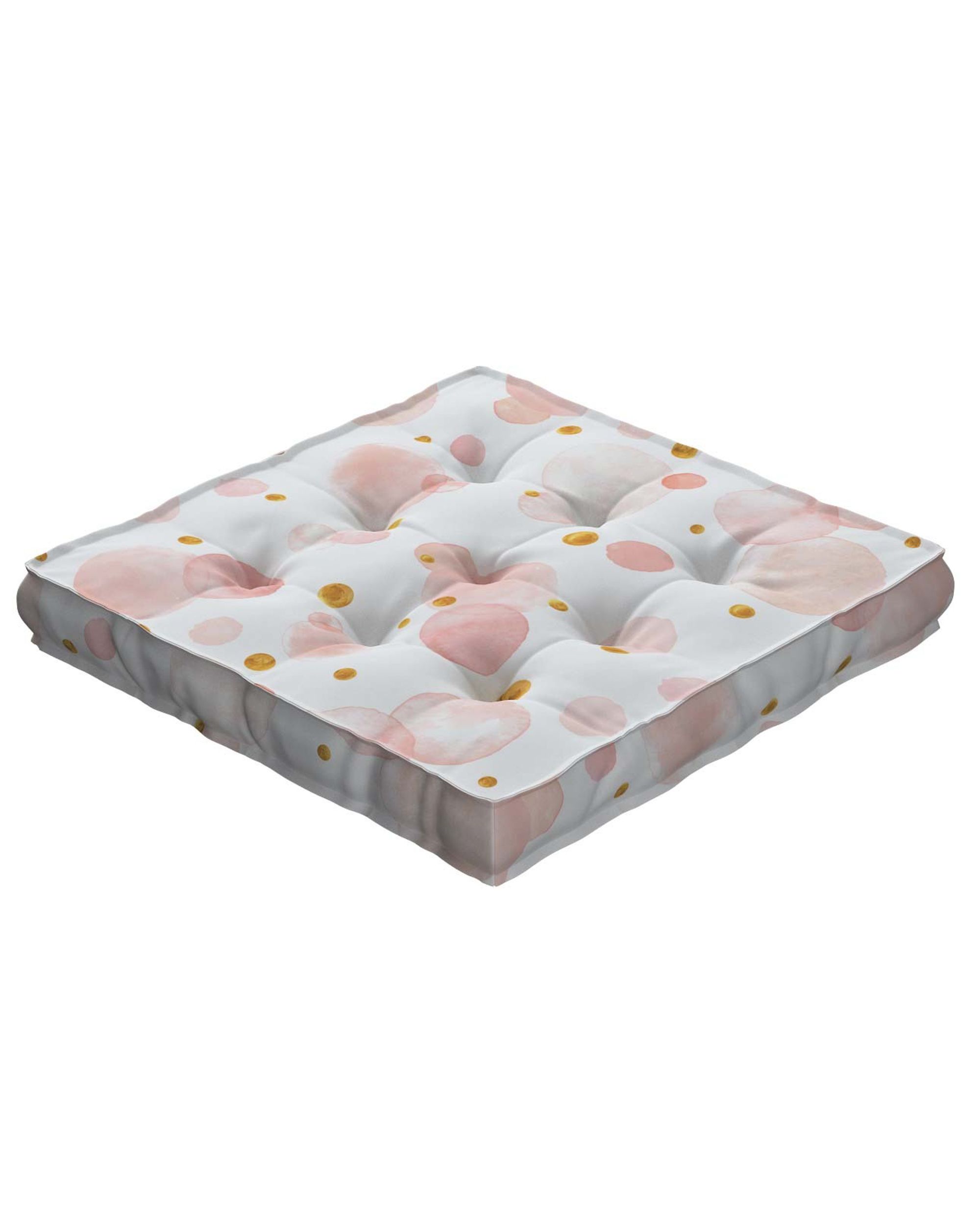 Tomi seat pad colour pink fabric patterned