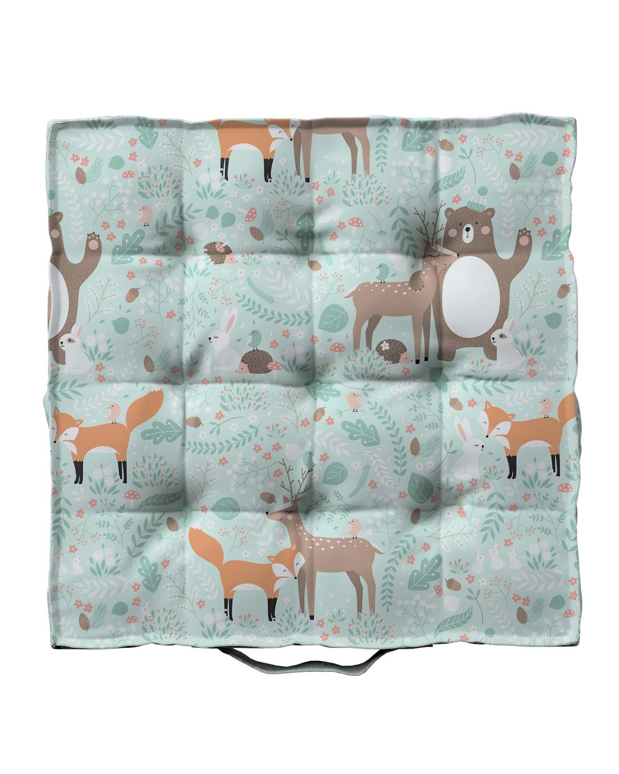 Tomi seat pad colour green fabric patterned (hover)