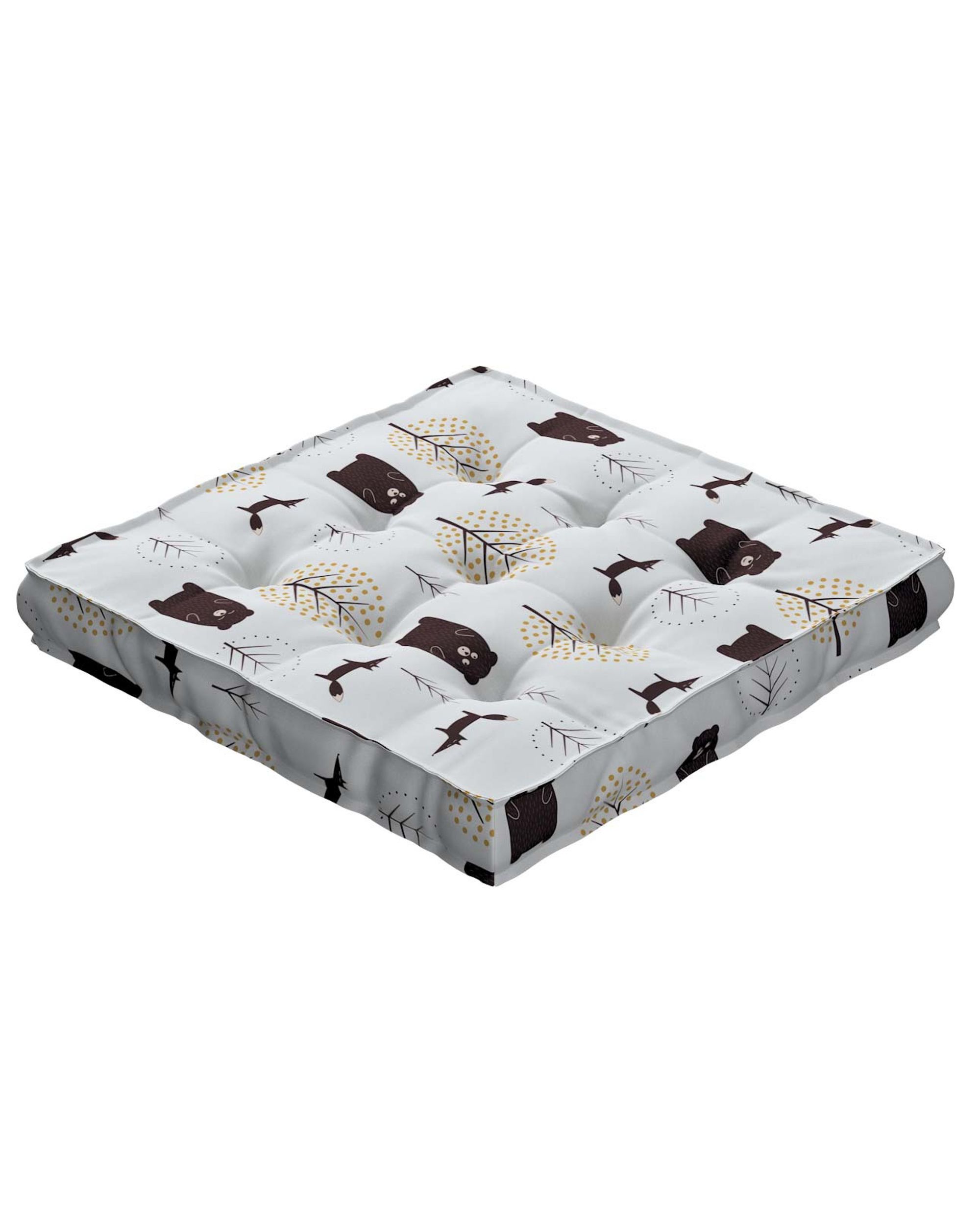 Tomi seat pad colour brown fabric patterned