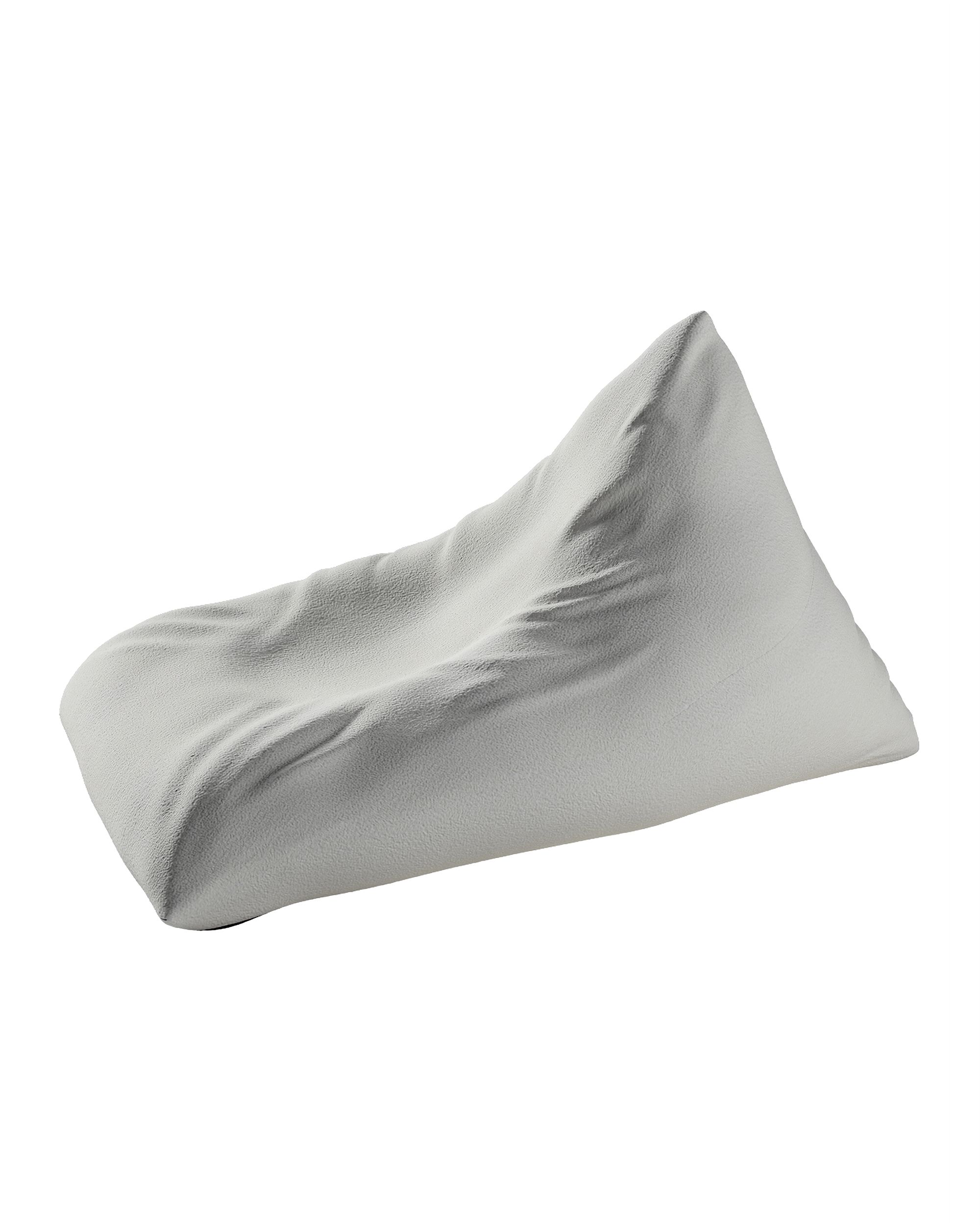 Pouf-couch colour white fabric structured (hover)