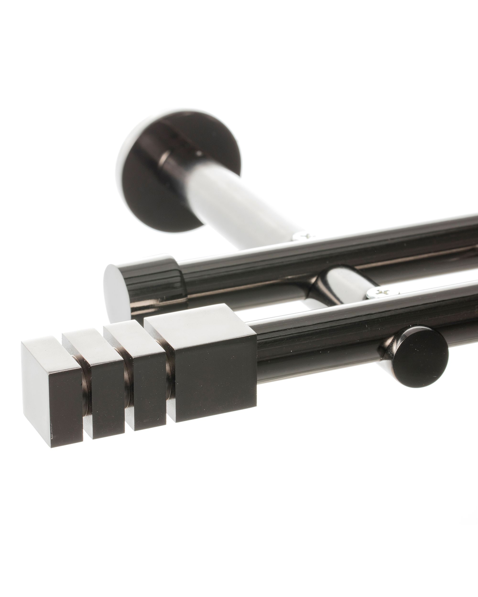 Double curtain rod Nordic tytanium colour 200 cm