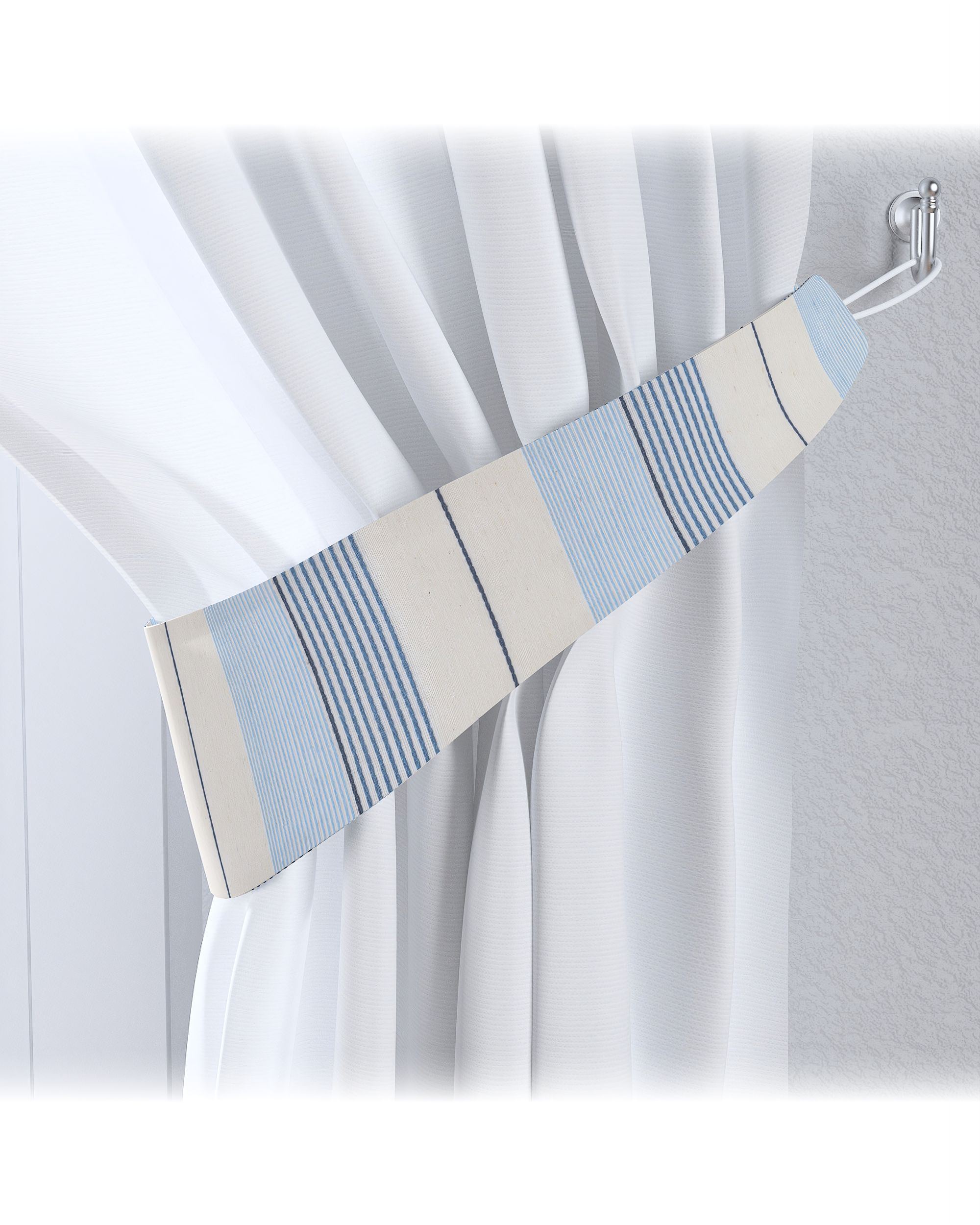 Garter colour blue fabric structured, patterned