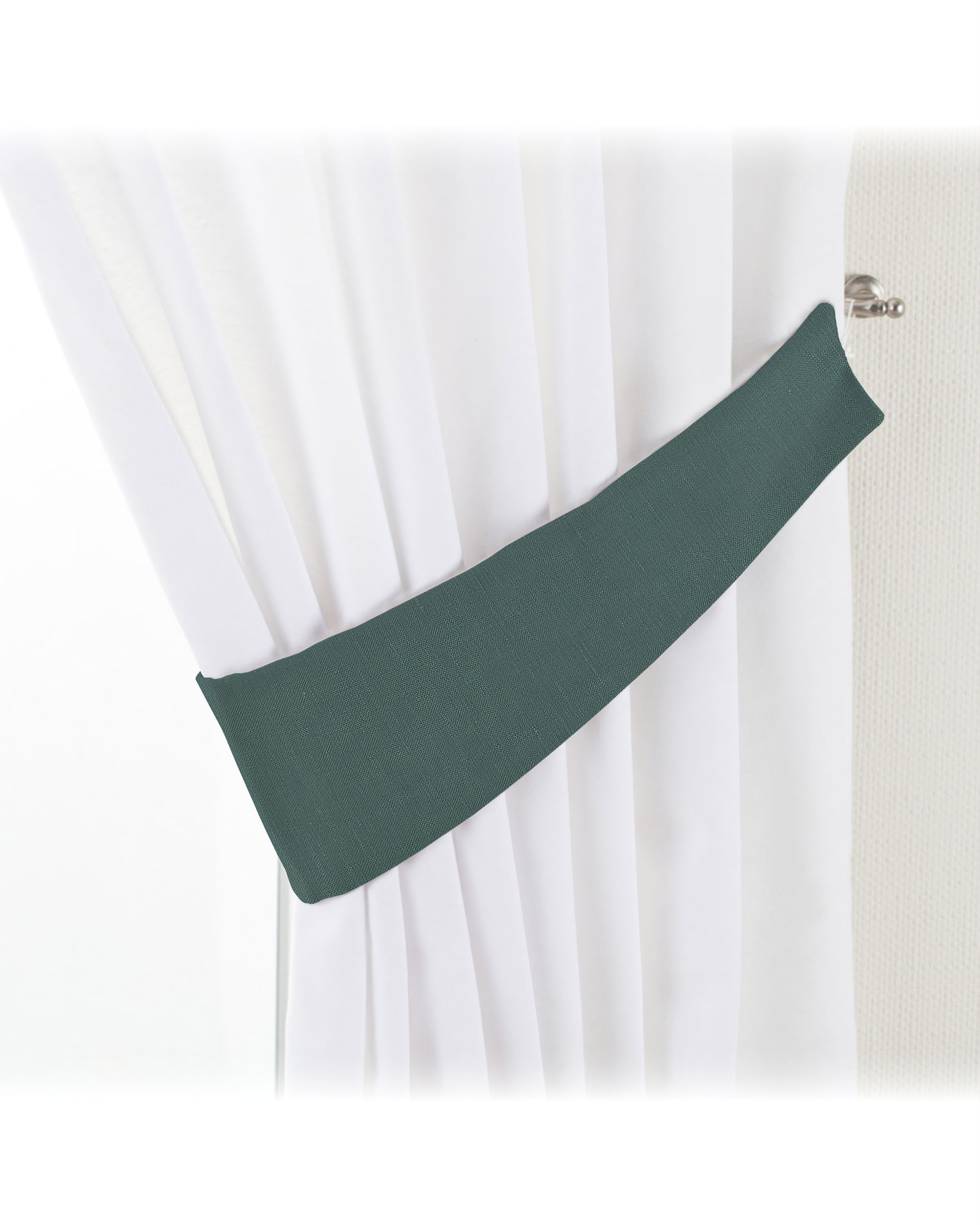 Garter colour green fabric semi-sheer, structured