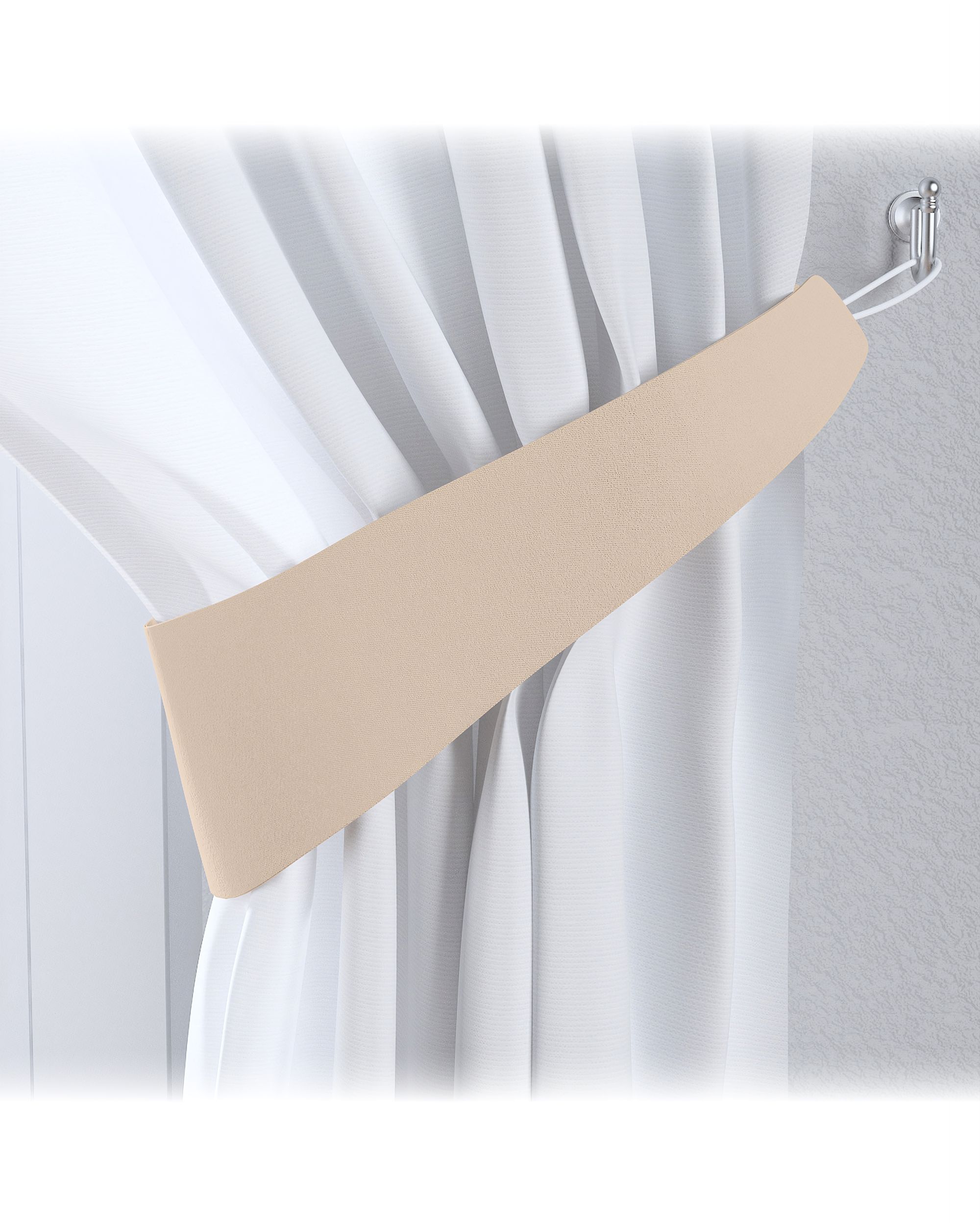 Garter colour beige fabric blackout