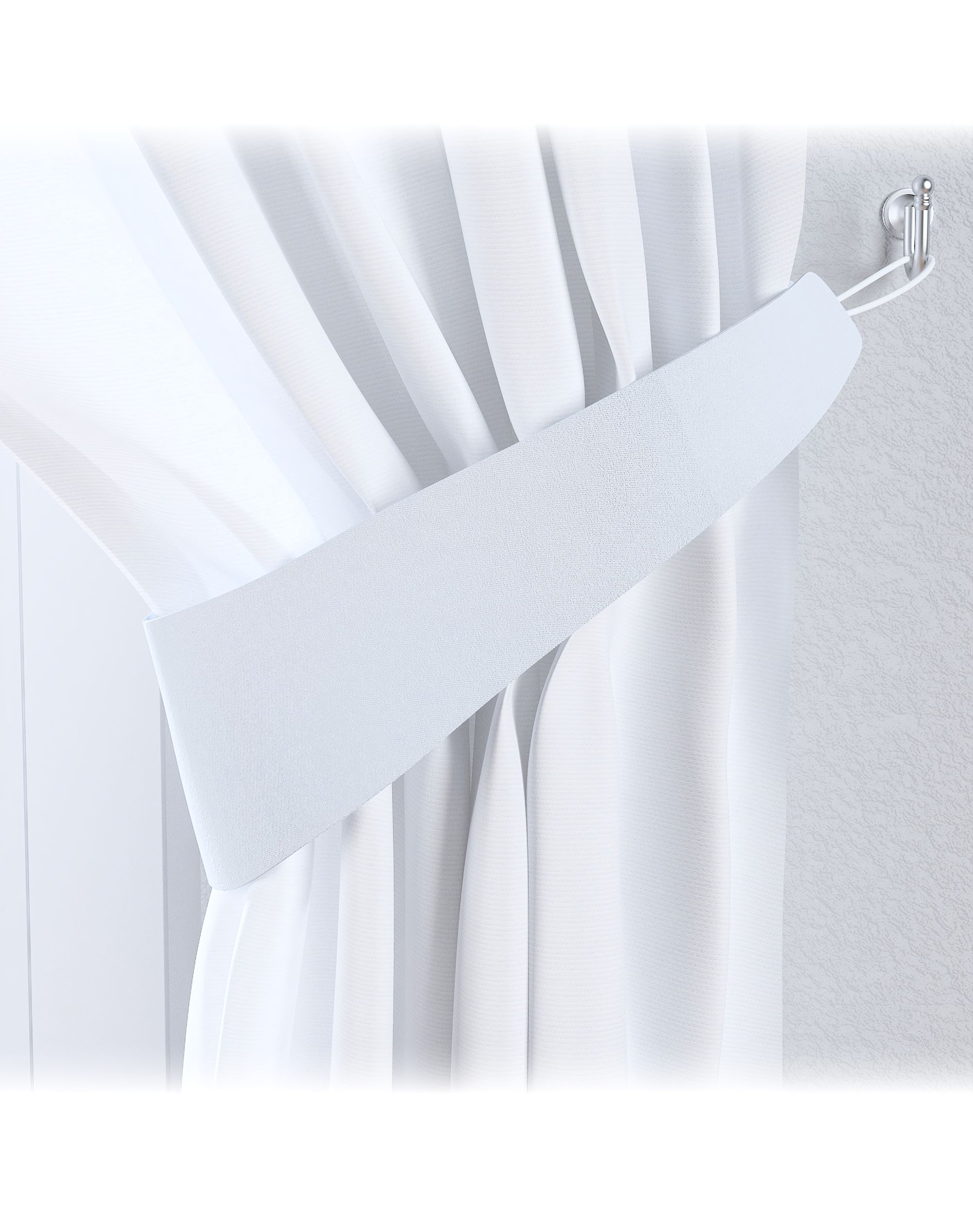 Garter colour white fabric blackout
