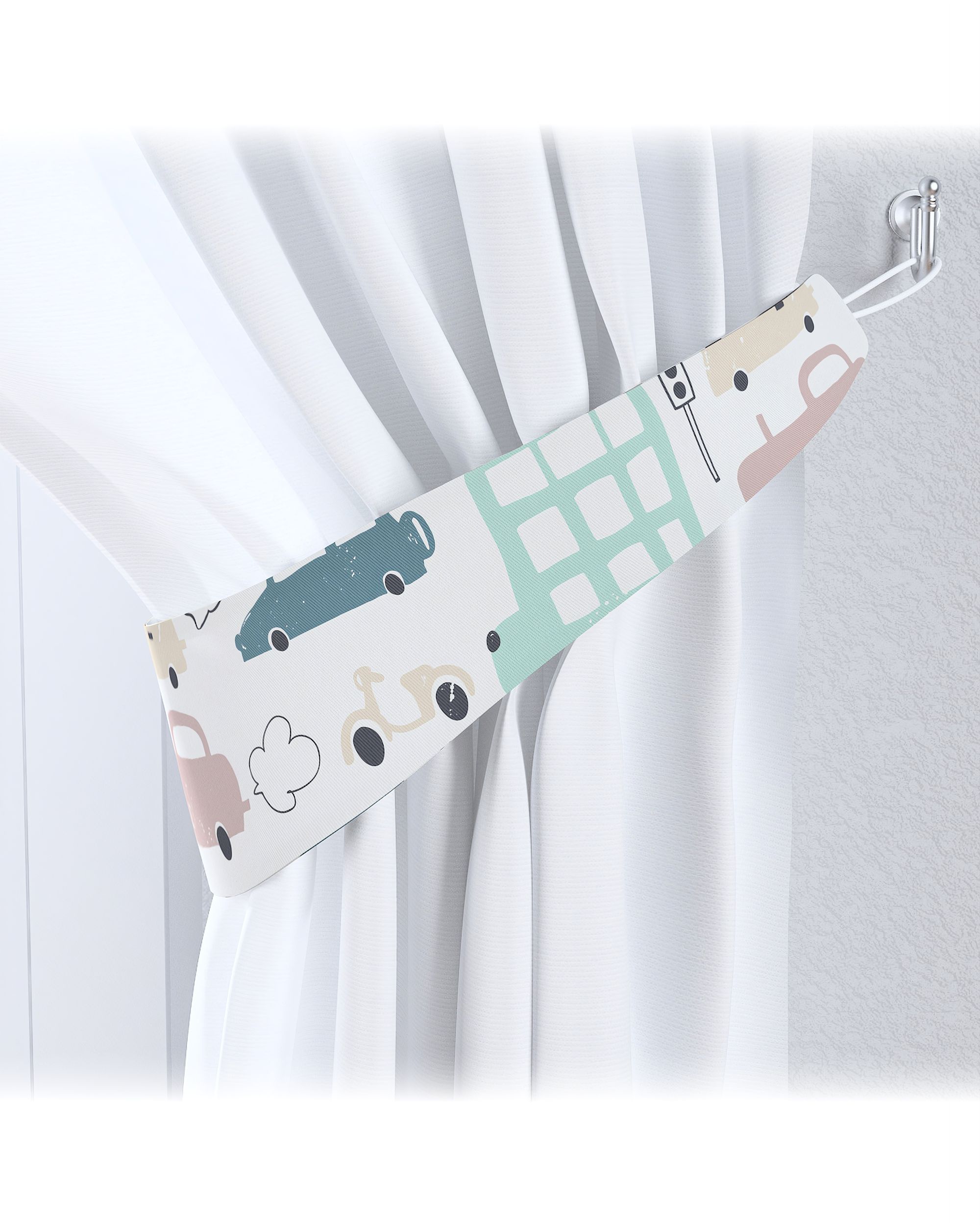 Garter colour beige fabric patterned