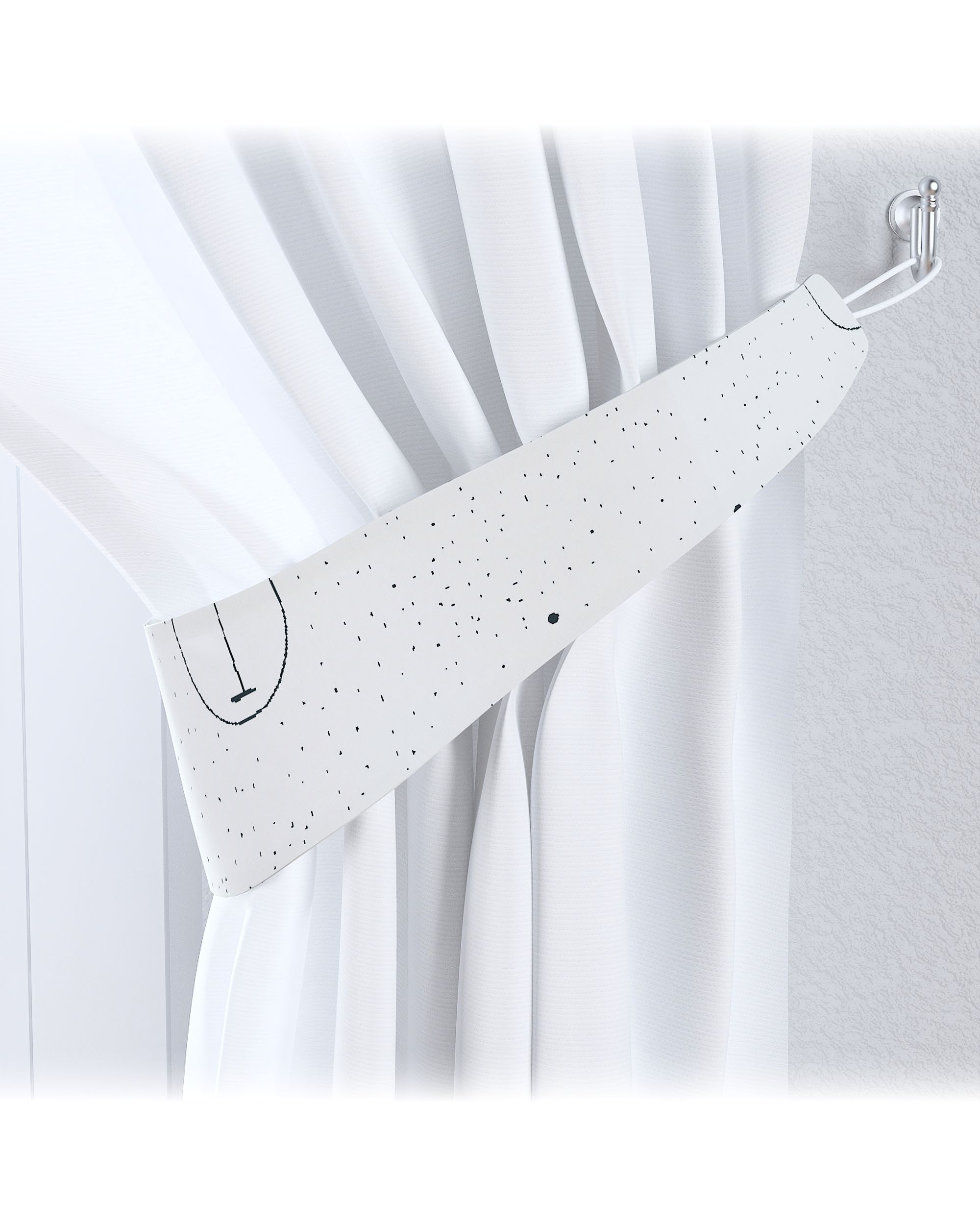 Garter colour white fabric patterned