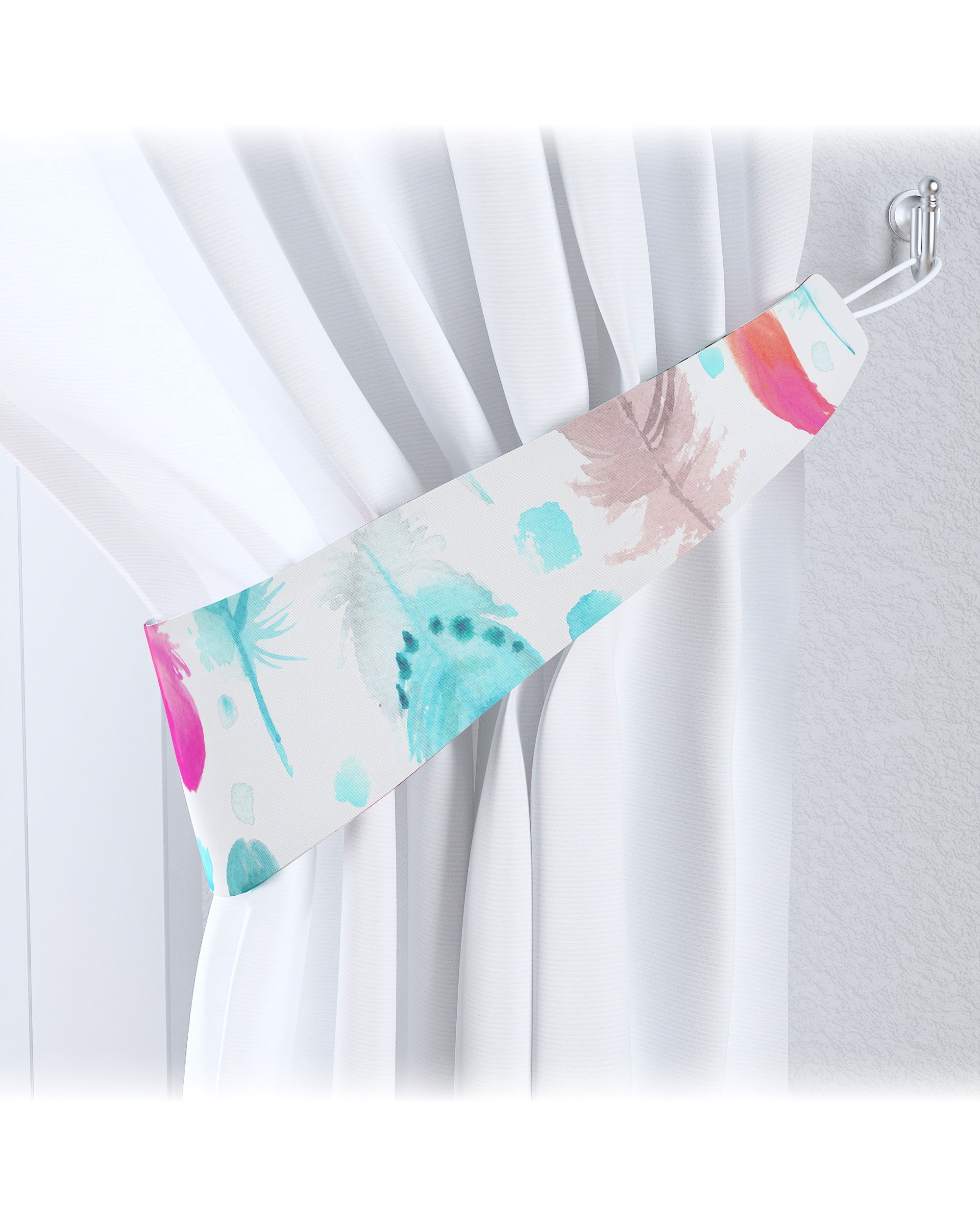 Garter colour blue fabric patterned