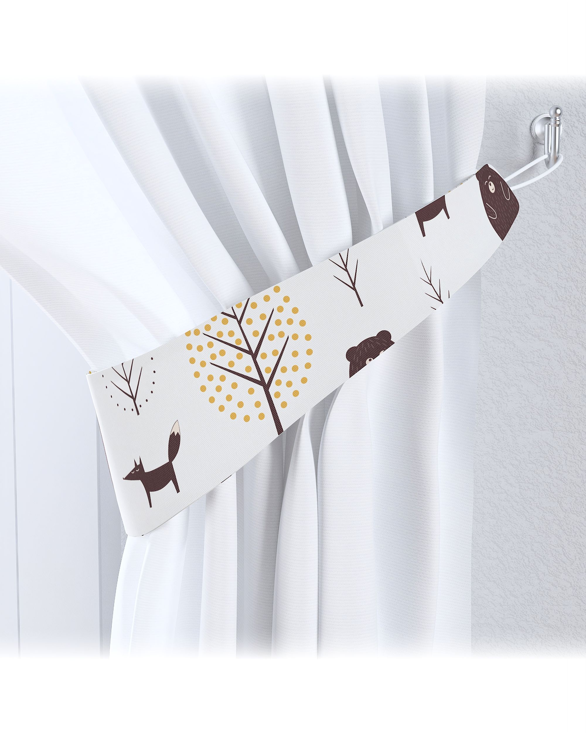 Garter colour brown fabric patterned