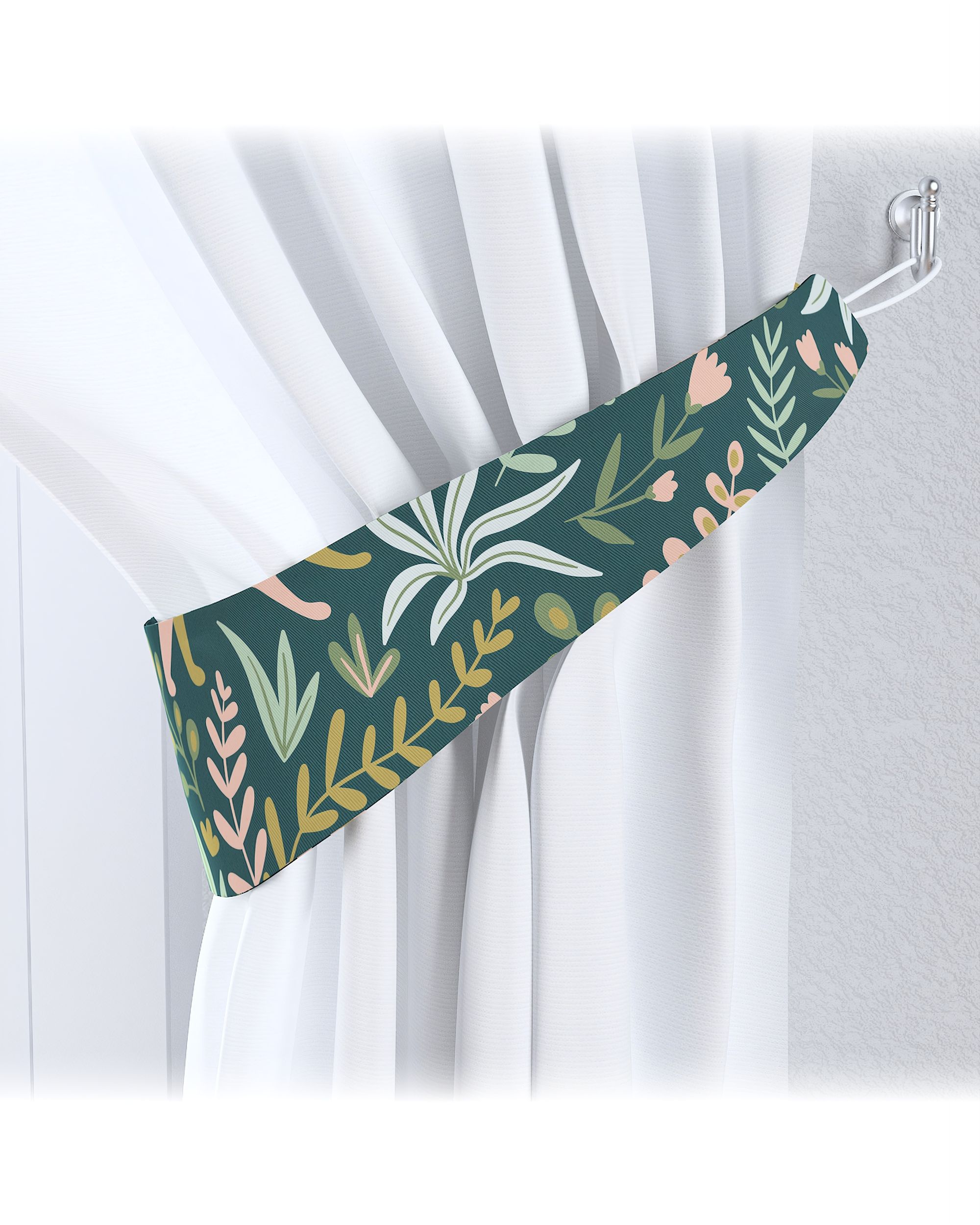 Garter colour green fabric patterned
