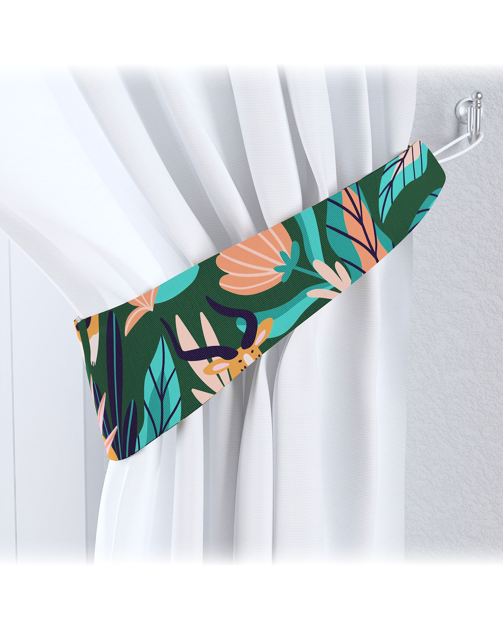 Garter colour orange fabric patterned