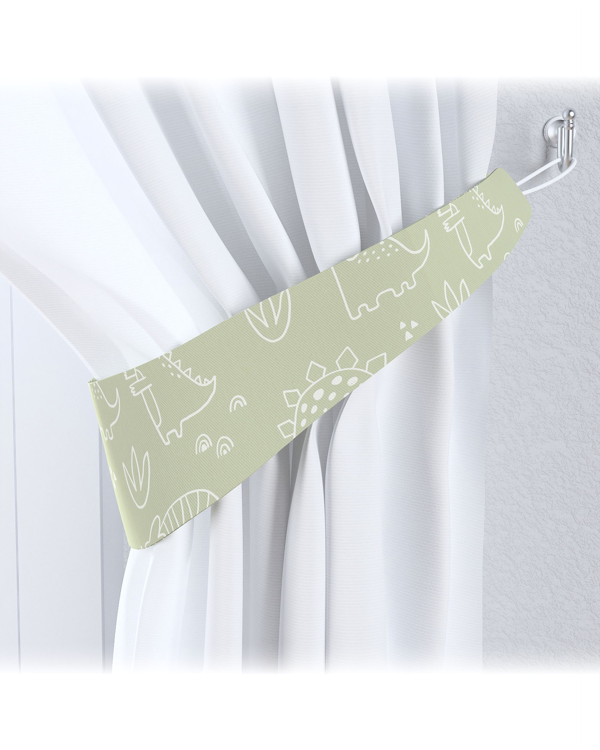 Garter colour green fabric patterned