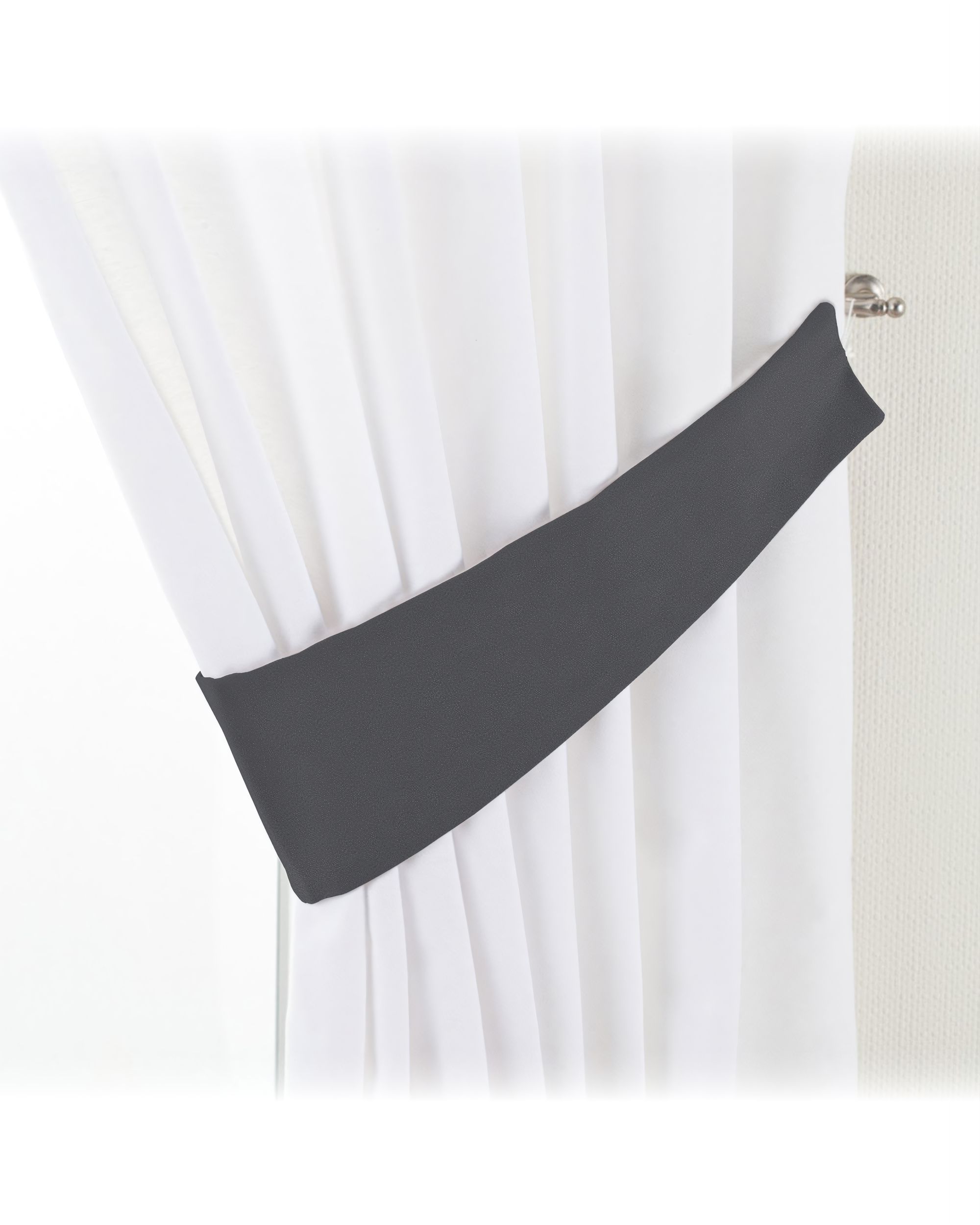 Garter colour grey fabric gloss, velvet