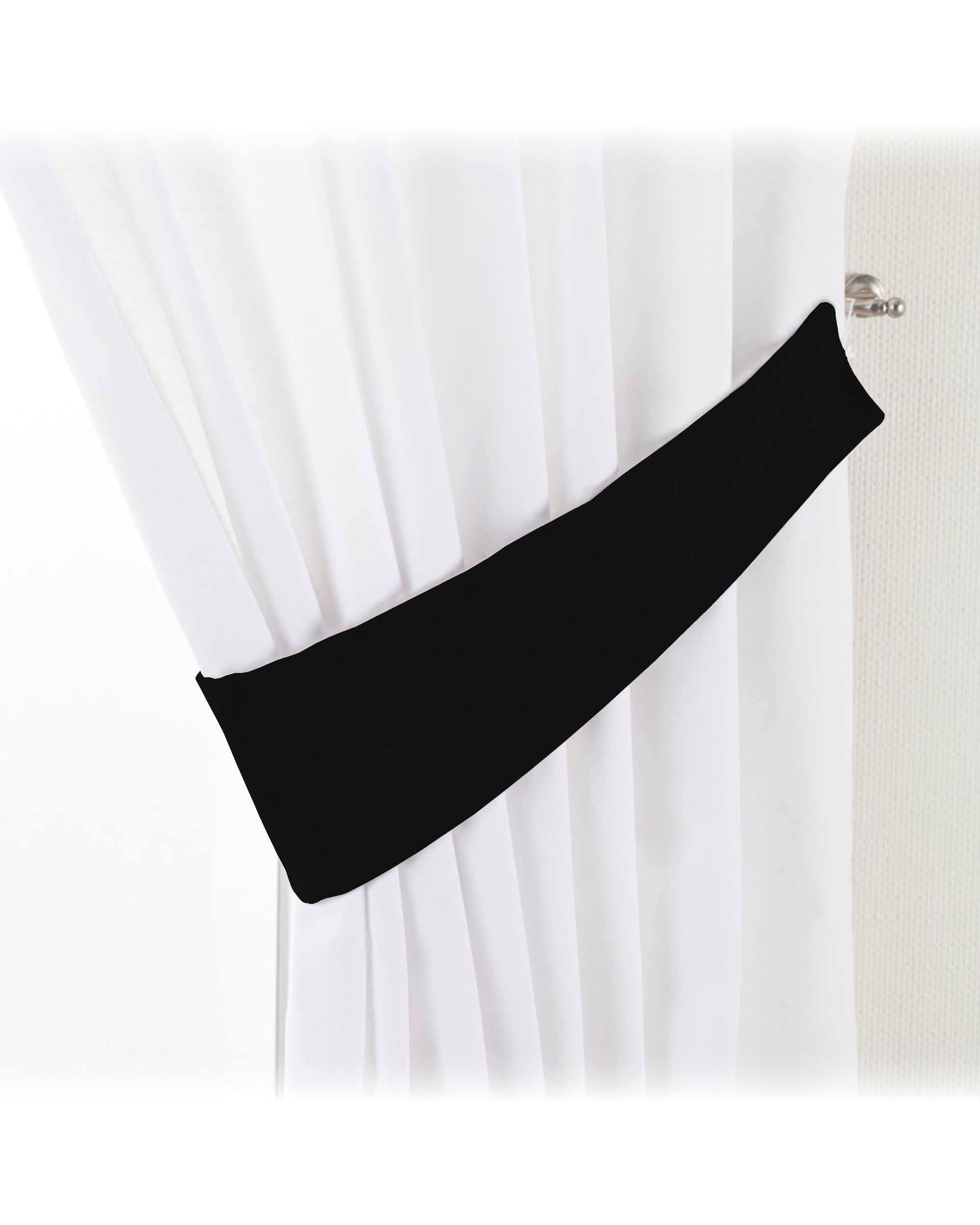Garter colour black fabric gloss, velvet