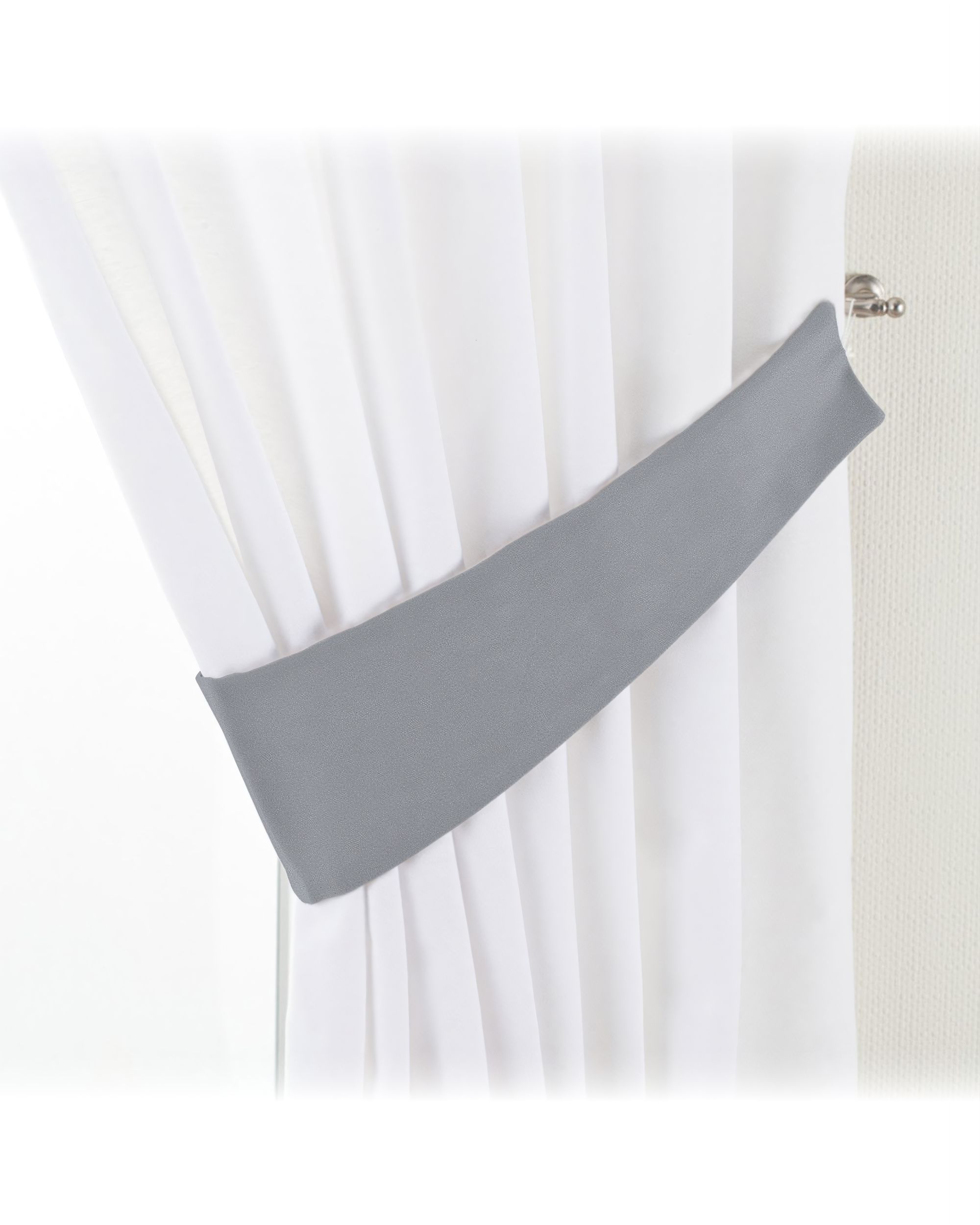 Garter colour grey fabric gloss, velvet