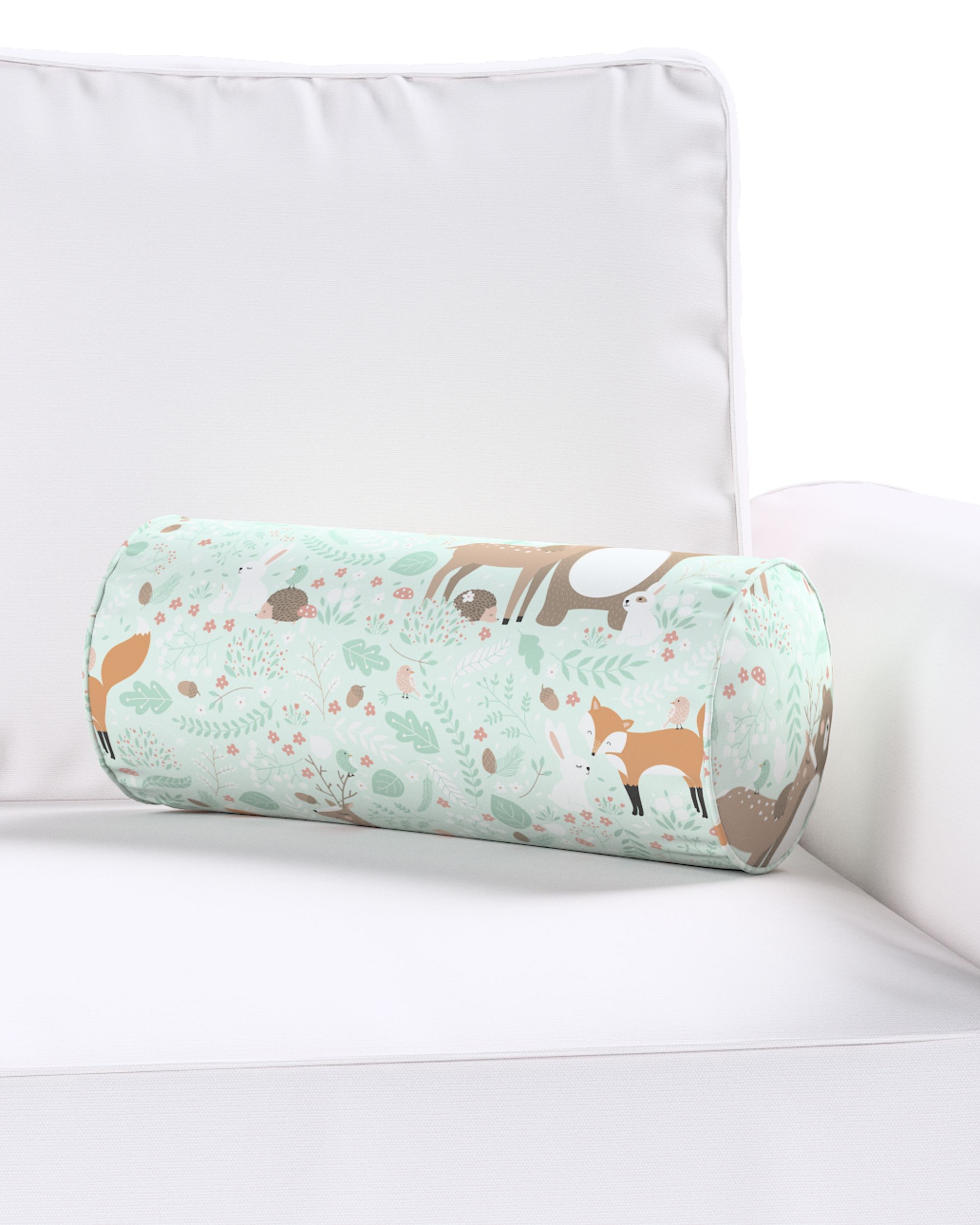 Bolster Ruby colour green fabric patterned (hover)