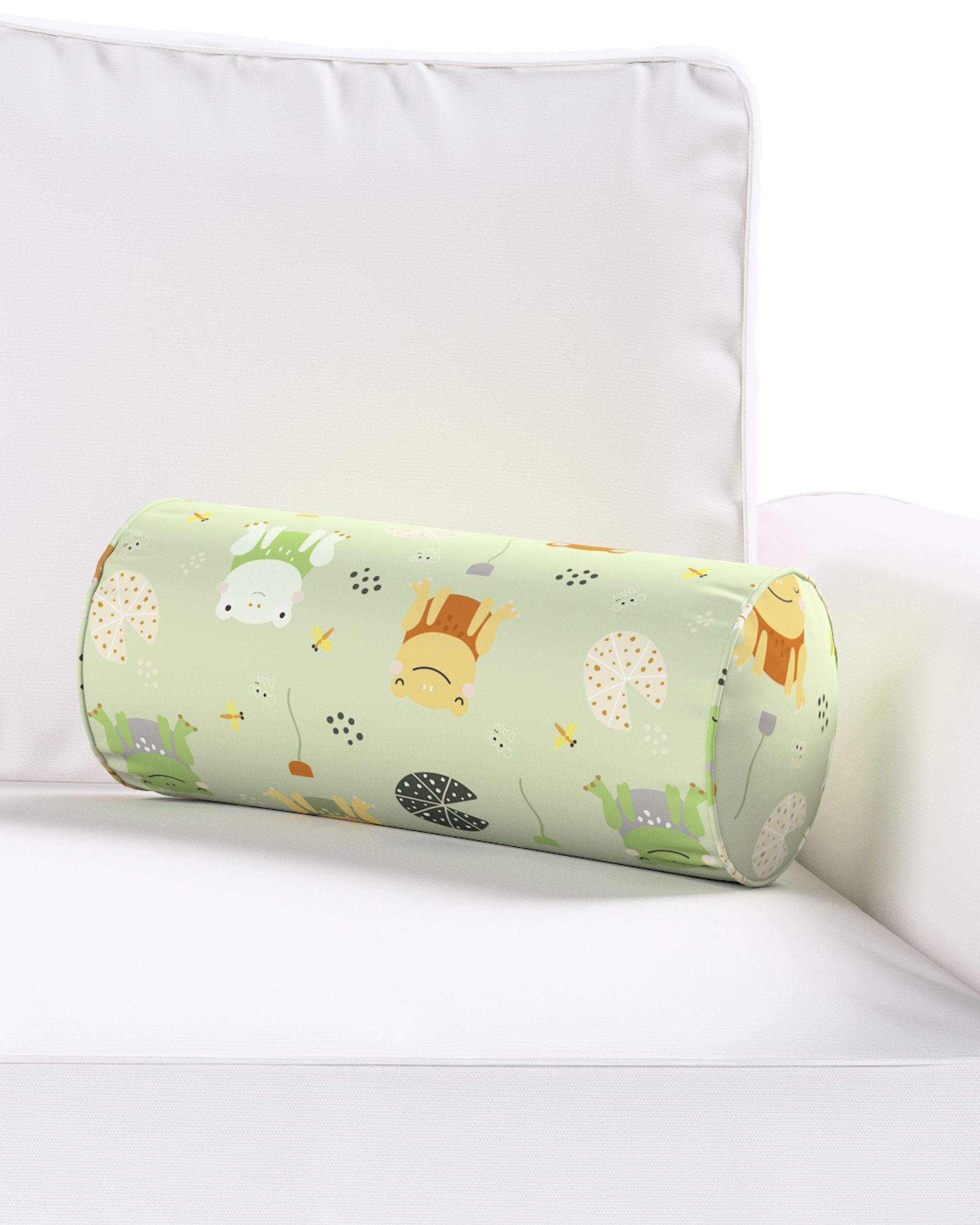 Bolster Ruby colour green fabric patterned (hover)