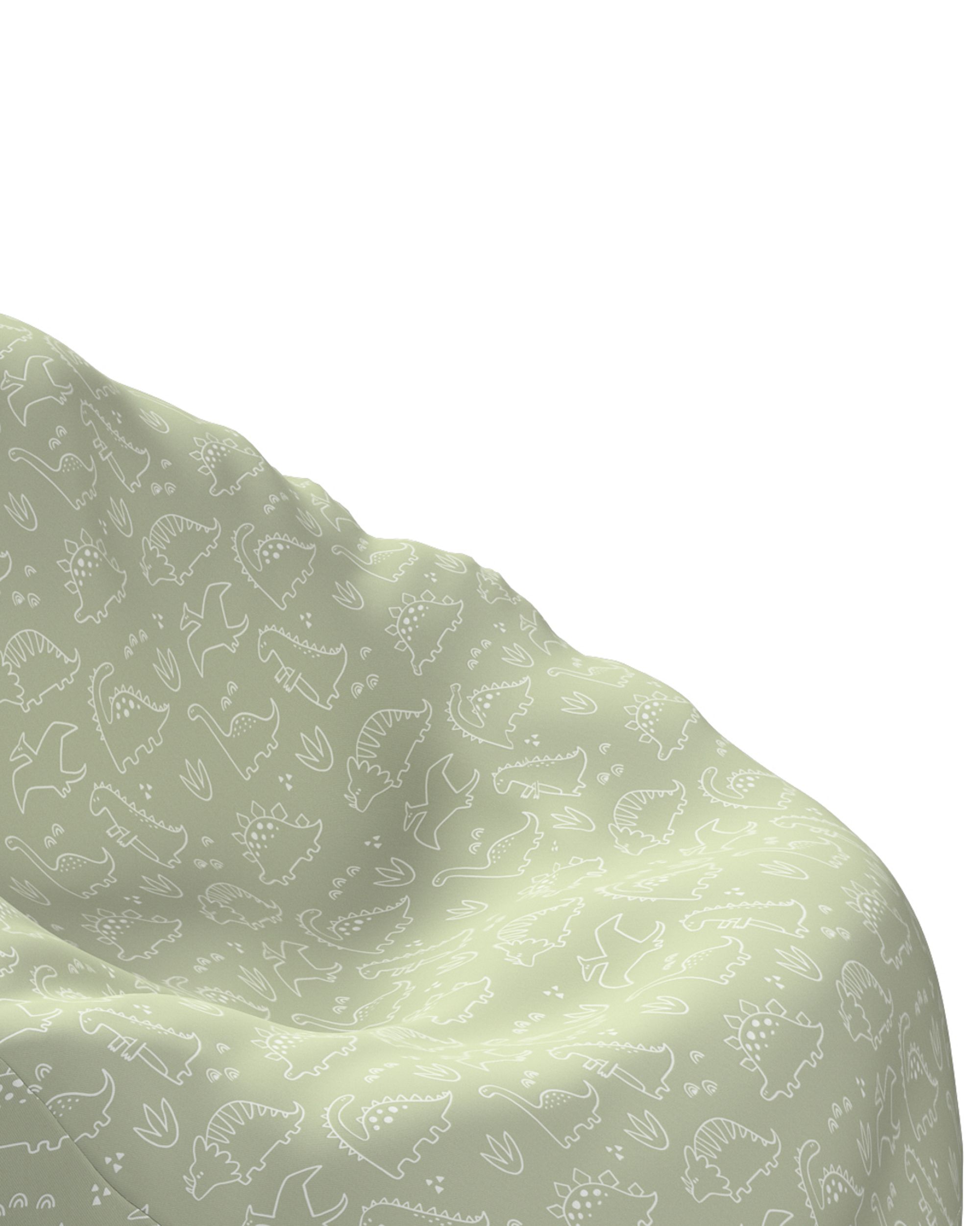 Beanbag Bowli colour green fabric patterned (hover)