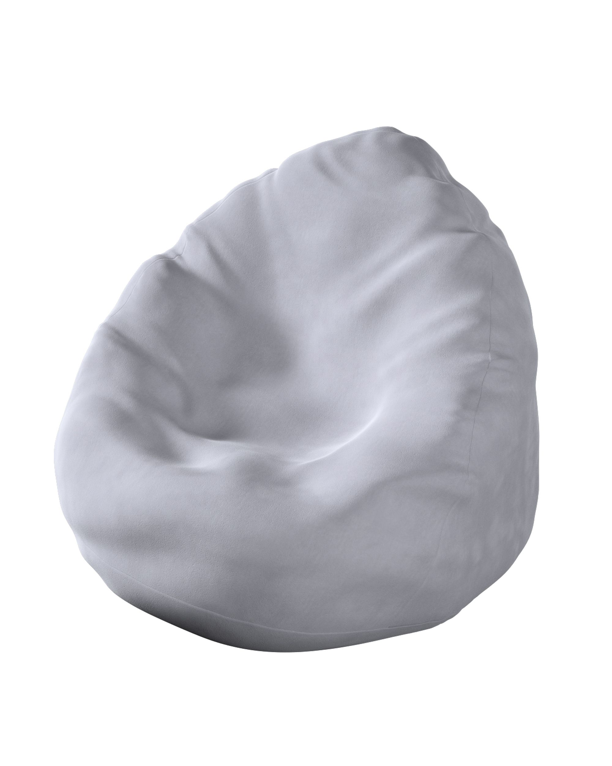 Beanbag Bowli colour grey fabric gloss, velvet
