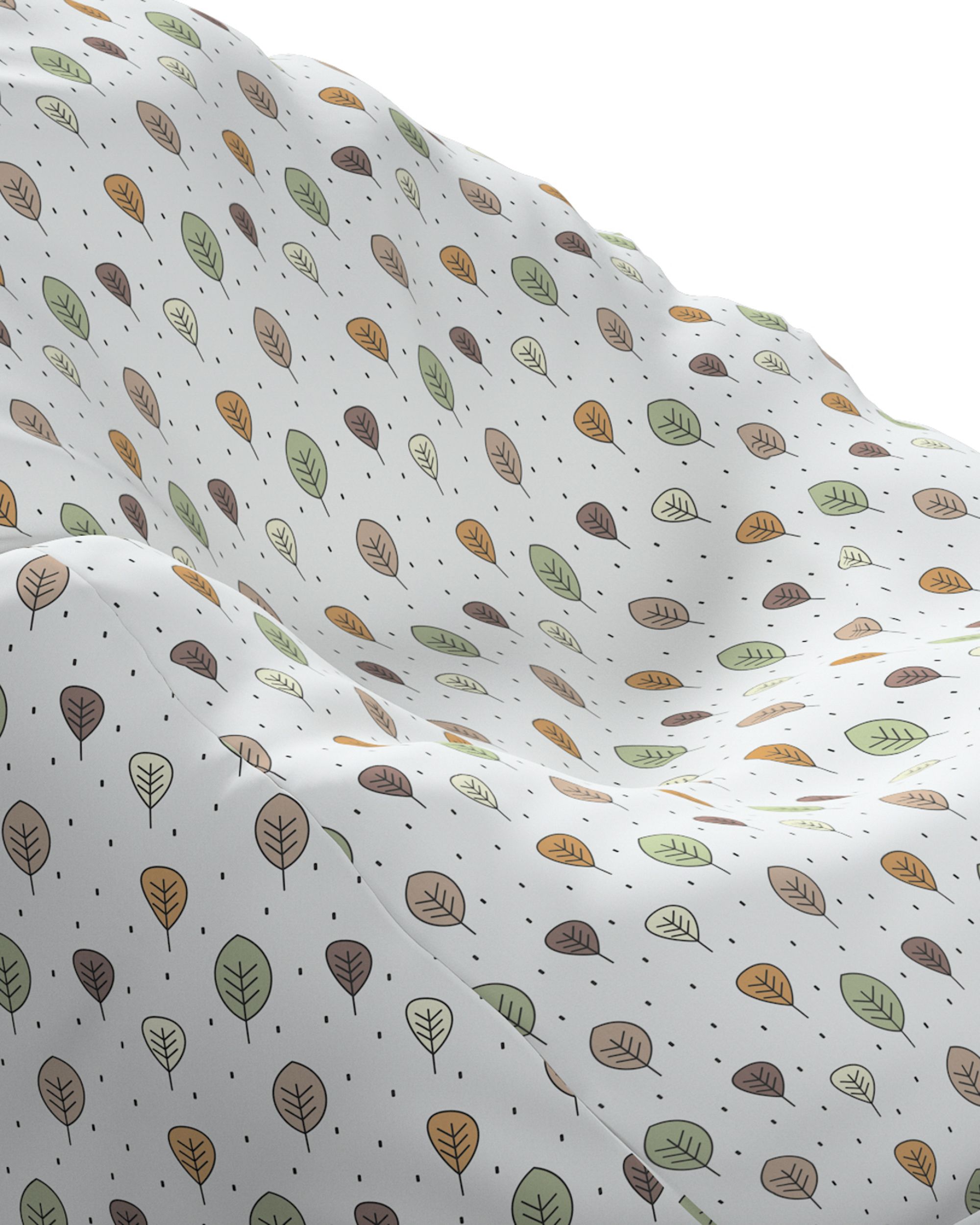 Beanbag Bowli colour brown fabric patterned (hover)