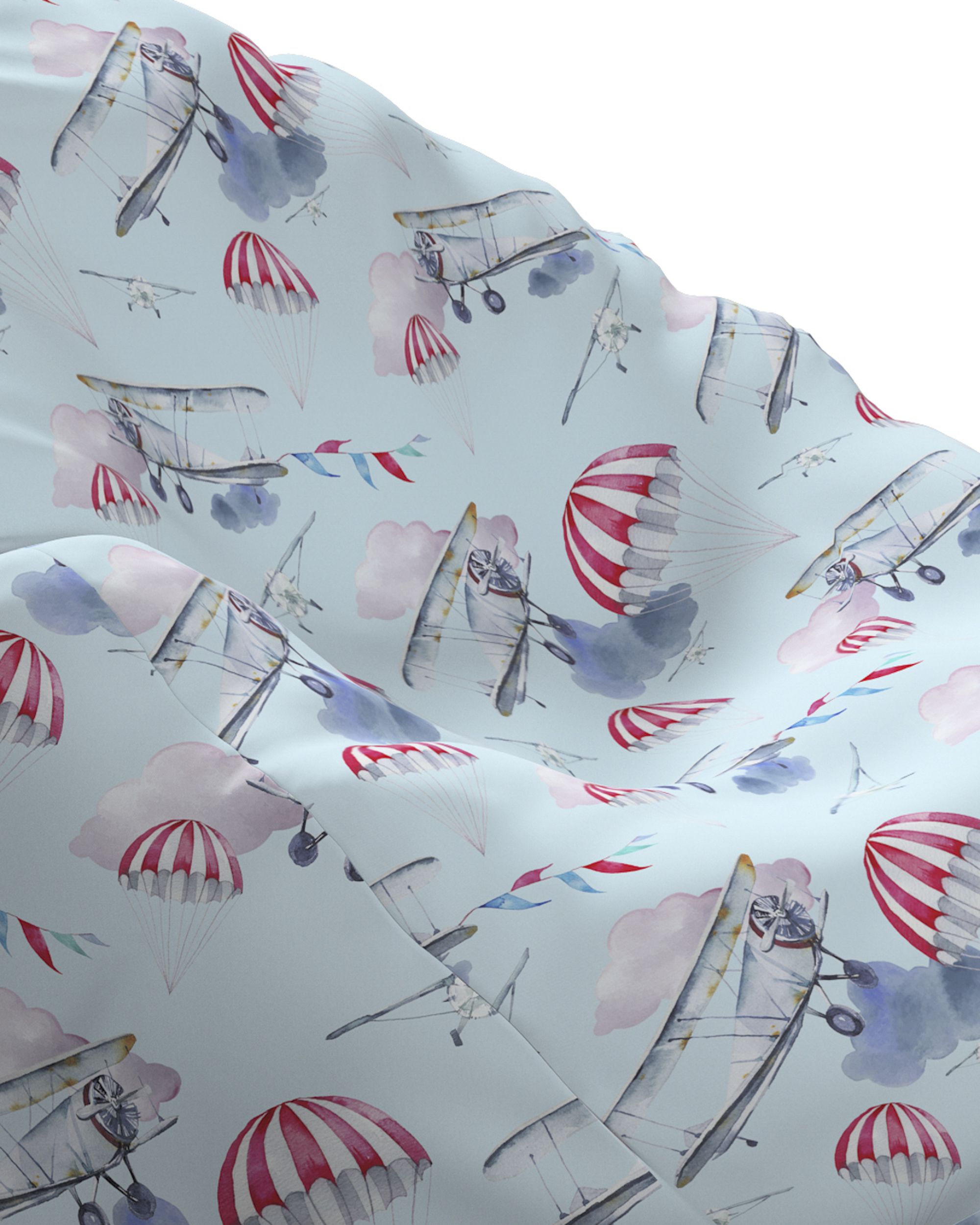 Beanbag Bowli colour blue fabric patterned (hover)