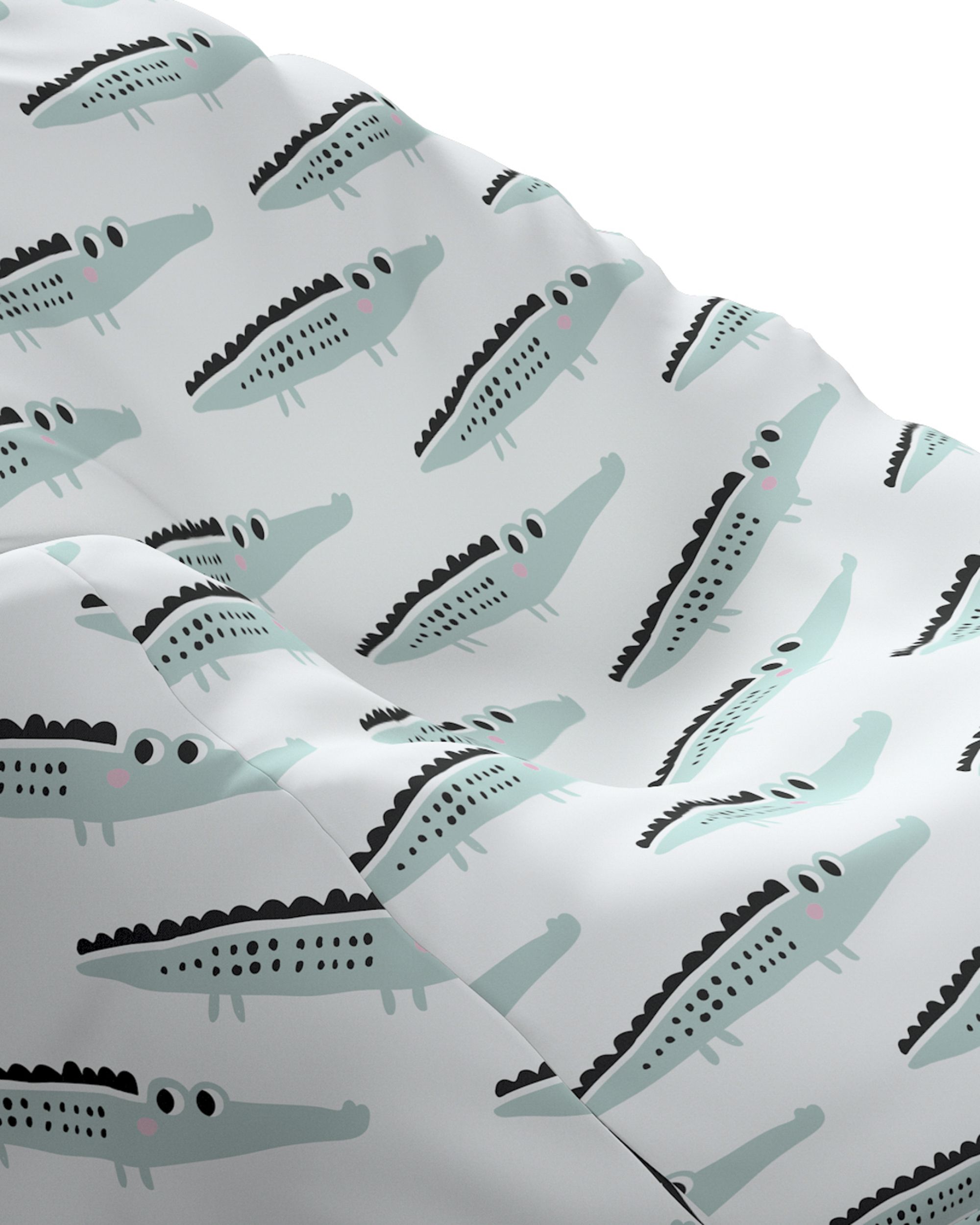Beanbag Bowli colour green fabric patterned (hover)