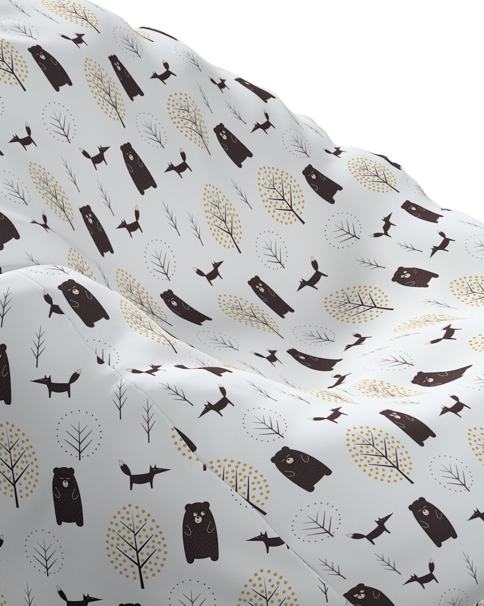 Beanbag Bowli colour brown fabric patterned (hover)