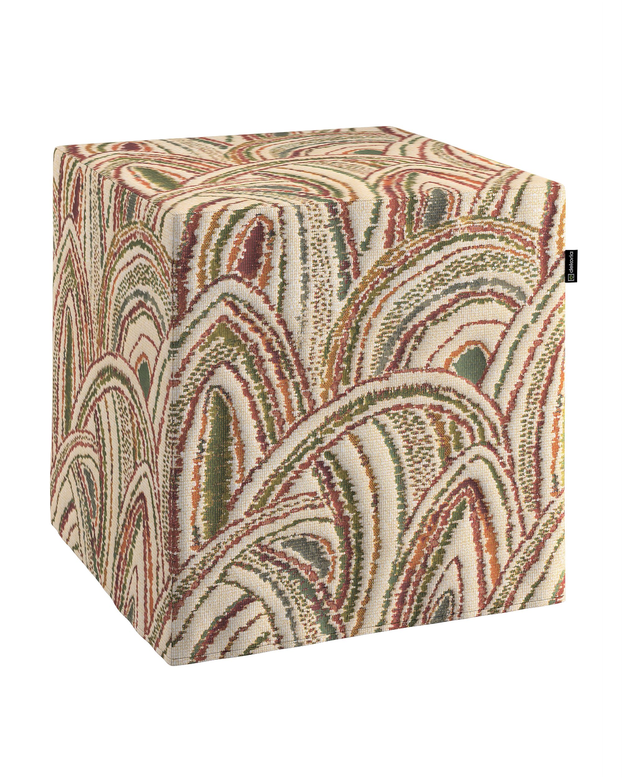 Nano cube pouf colour multicolour fabric structured, patterned
