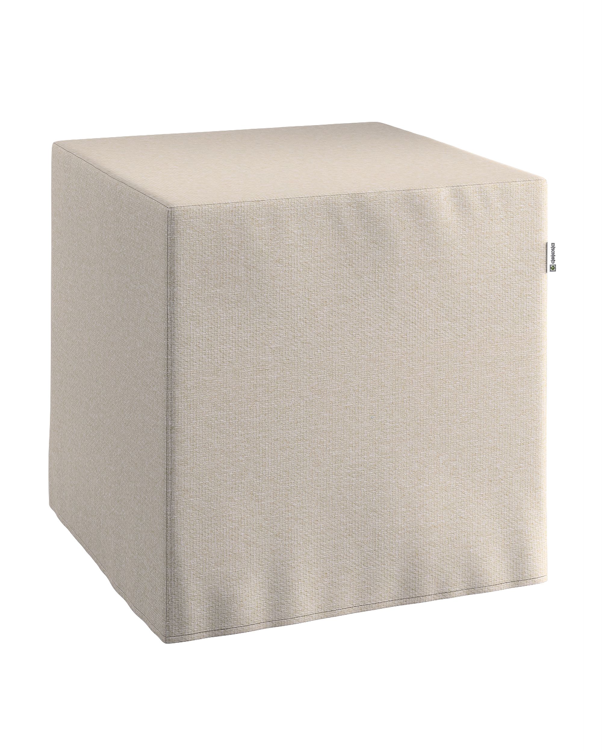 Nano cube pouf colour grey fabric structured