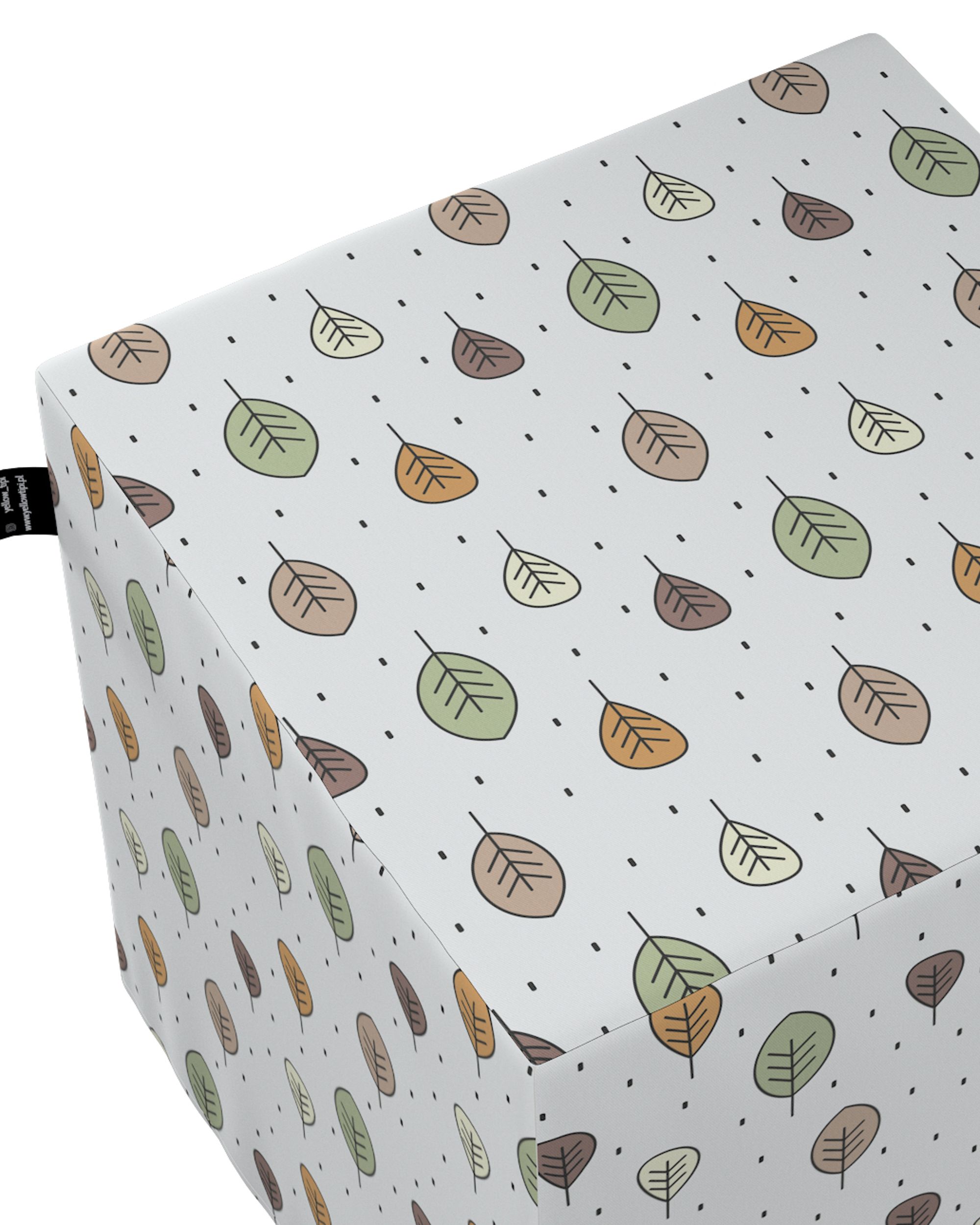 Nano cube pouf colour brown fabric patterned (hover)