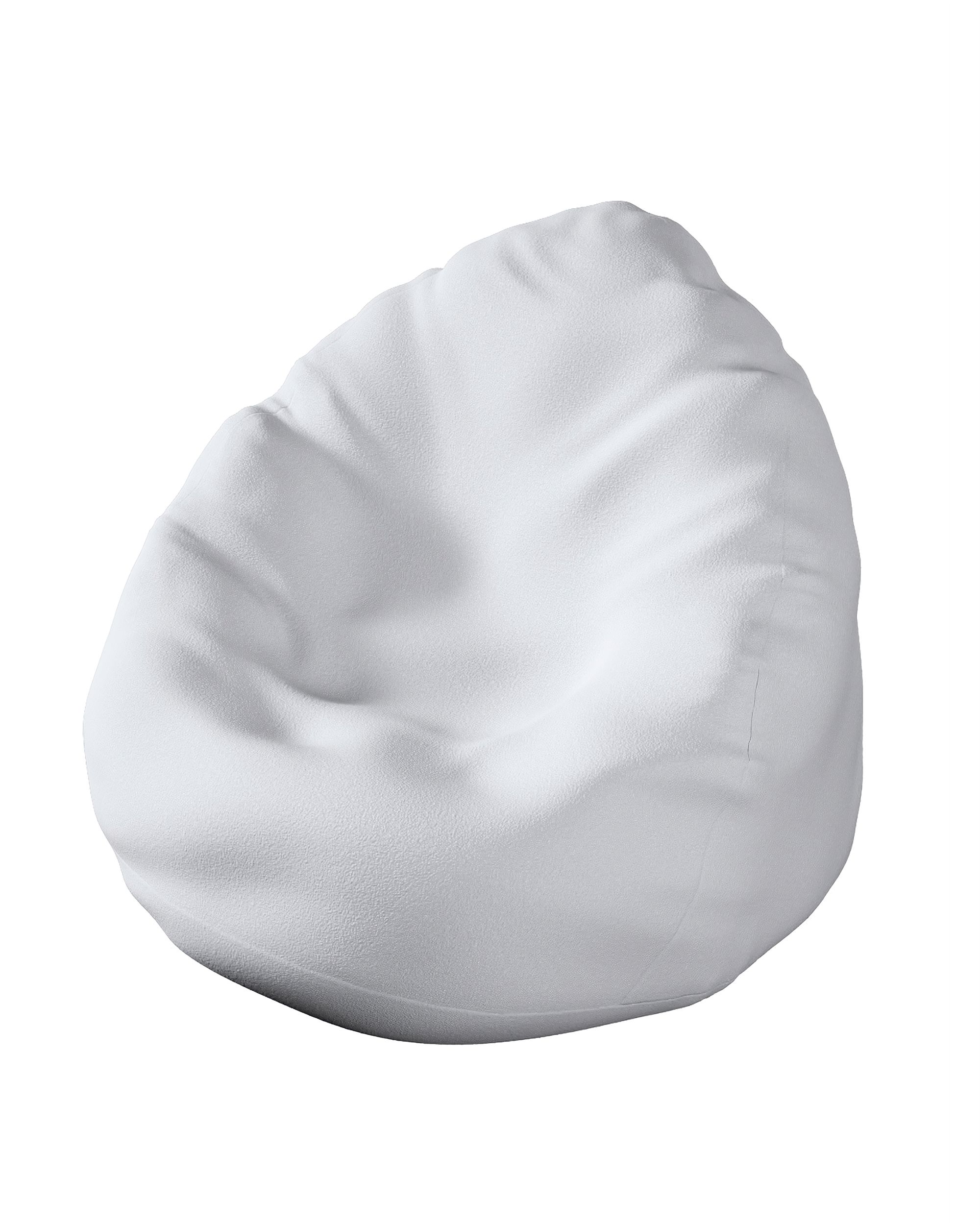 Beanbag cover colour white fabric structured