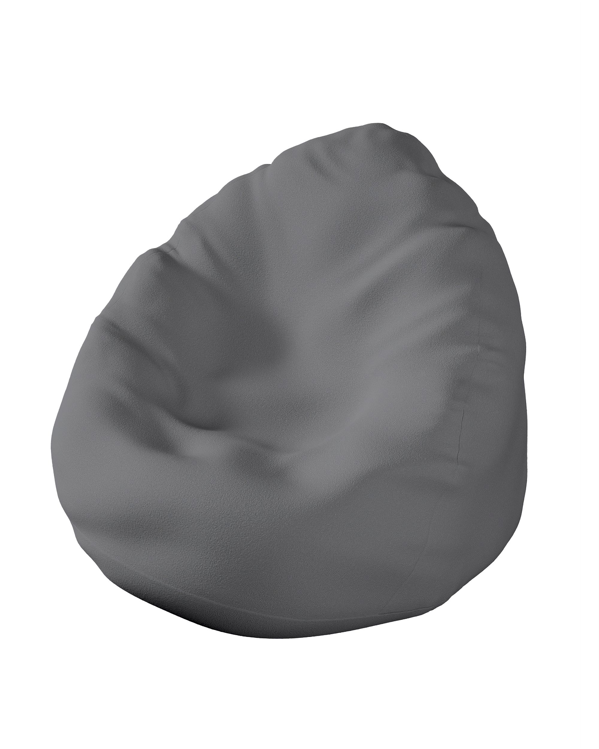 Beanbag cover colour grey fabric structured